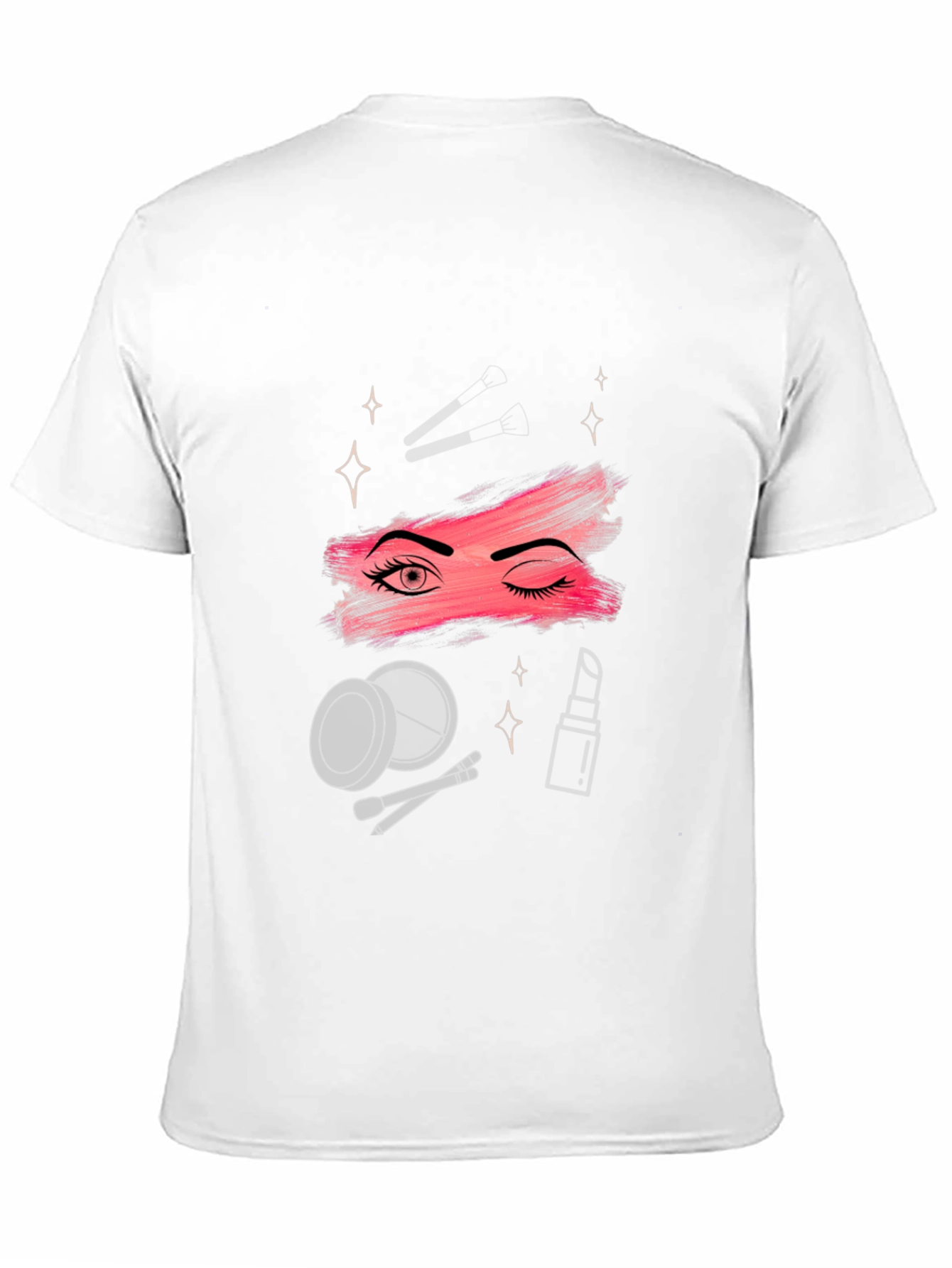 Makeup Graphic T-Shirt - Trendy Black Tee
