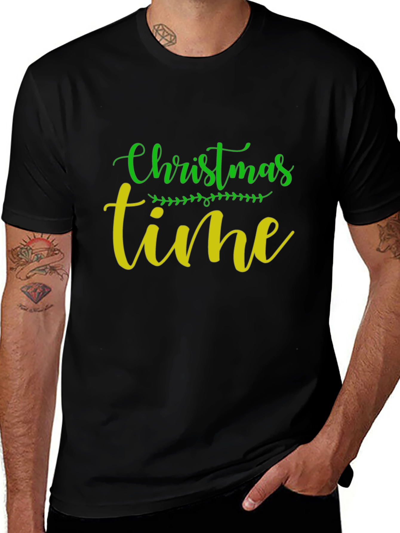 Christmas Time Graphic Tee - Holiday Season Shirt