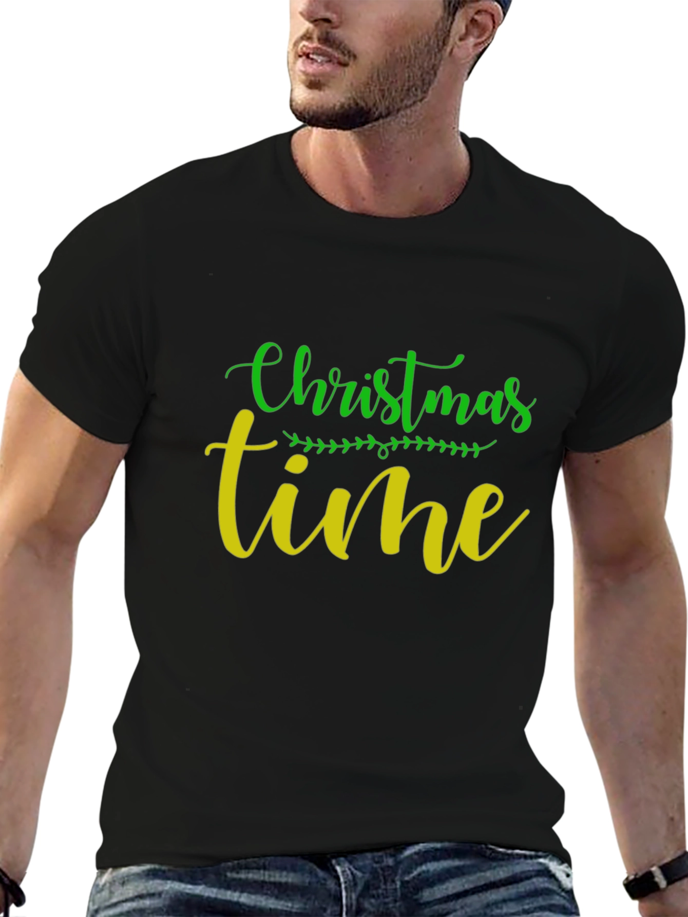 Christmas Time Graphic Tee - Holiday Season Shirt