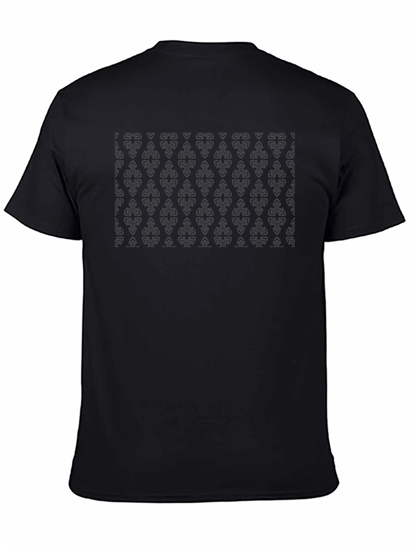 Stylish Black Patterned T-Shirt