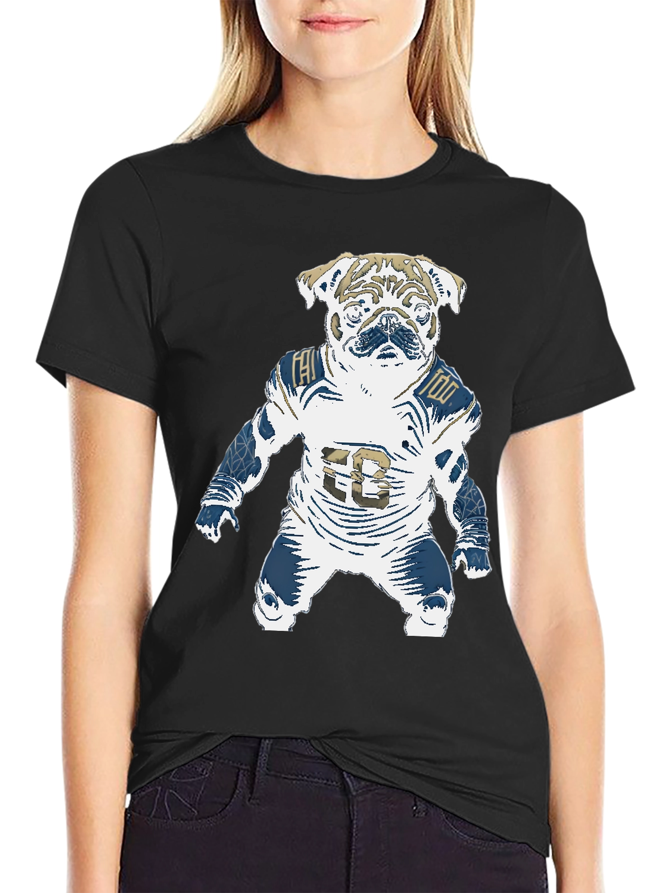 Football Pug T-Shirt - Unique Dog Lover Design