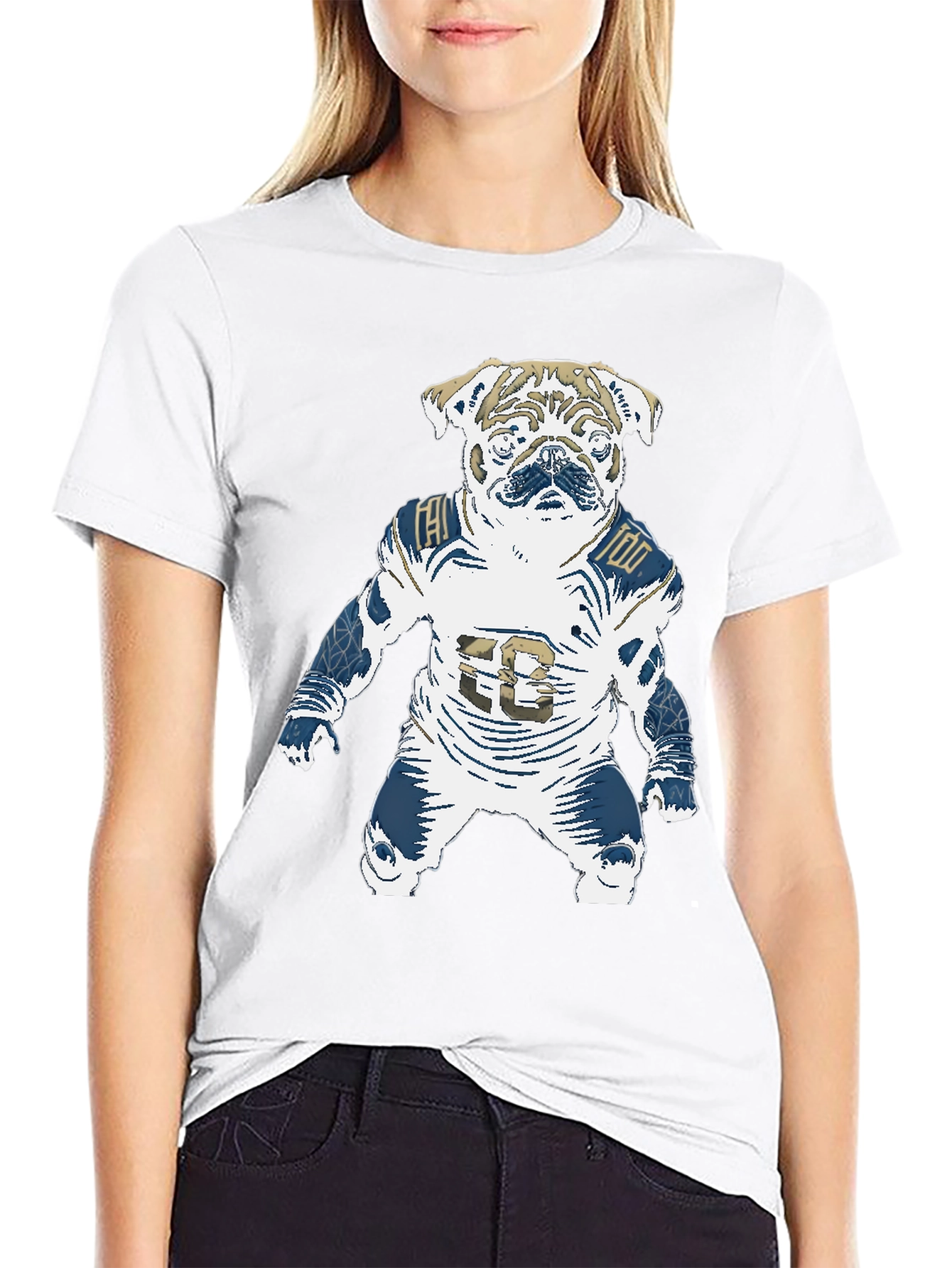Football Pug T-Shirt - Unique Dog Lover Design
