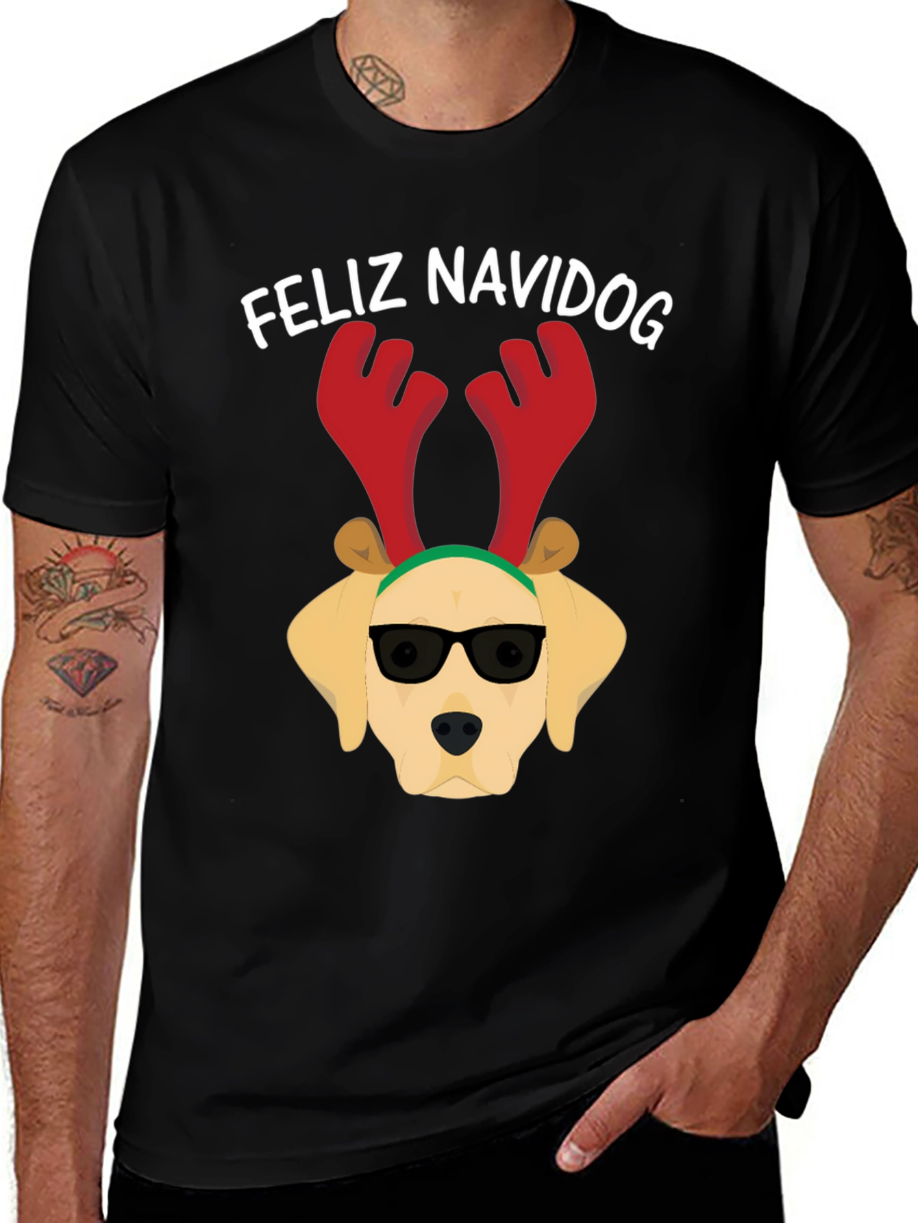 Feliz Navidog T-Shirt - Holiday Dog Tee