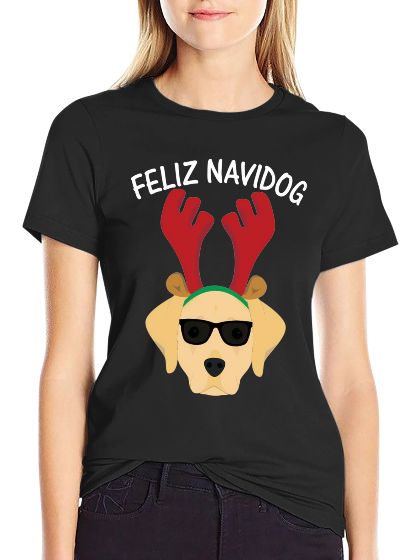 Feliz Navidog T-Shirt - Holiday Dog Tee