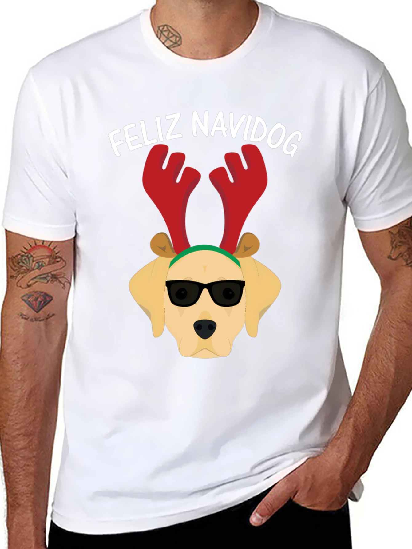 Feliz Navidog T-Shirt - Holiday Dog Tee