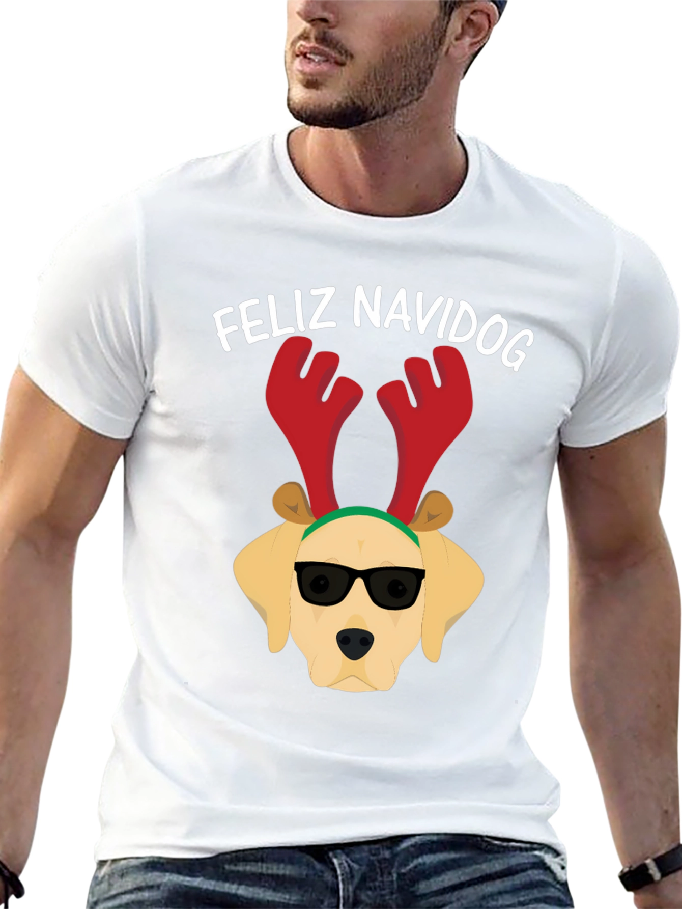 Feliz Navidog T-Shirt - Holiday Dog Tee