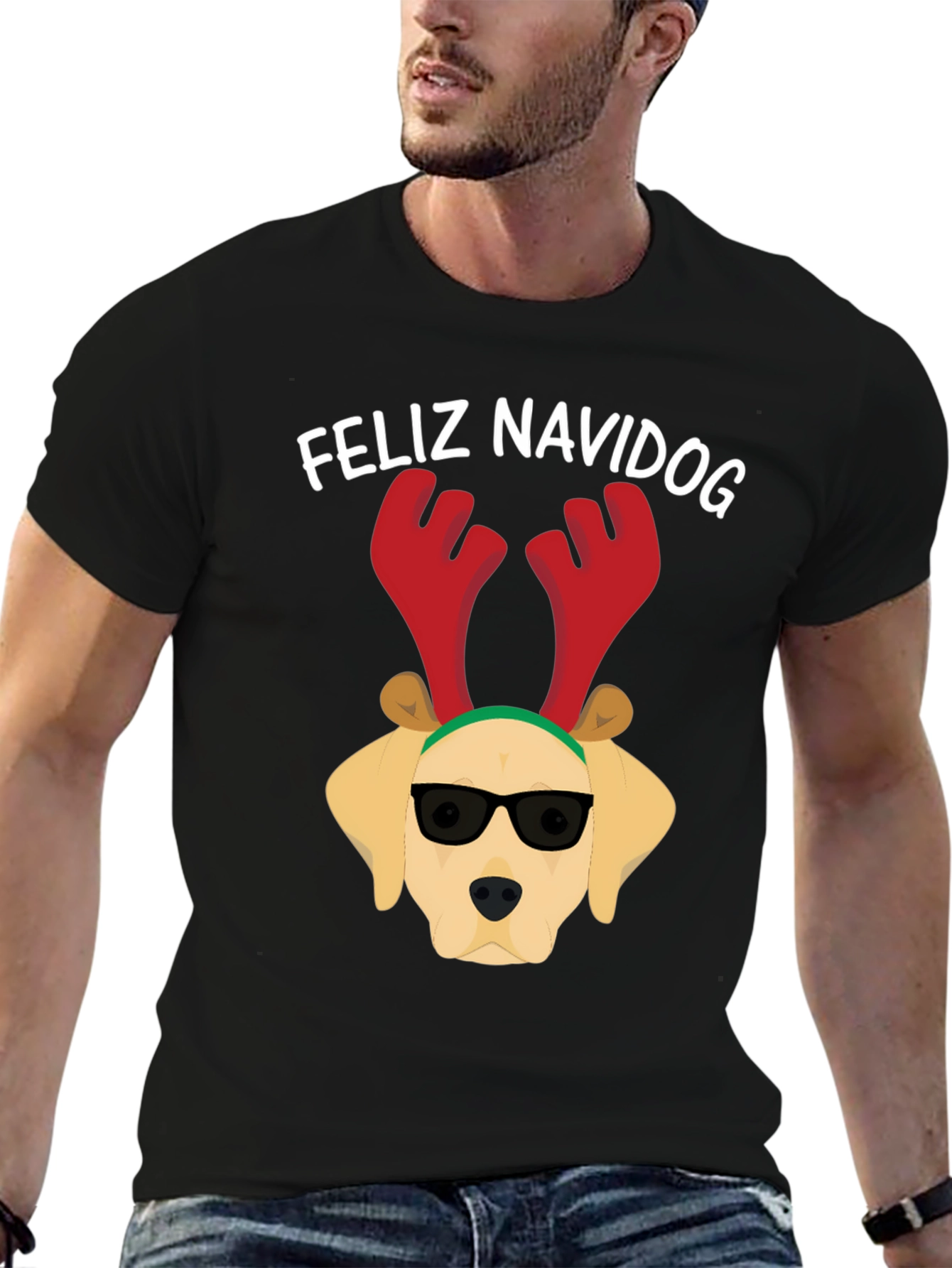 Feliz Navidog T-Shirt - Holiday Dog Tee