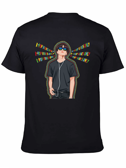 K-Pop Vibes Only Graphic Tee - Trendy Music Lover Shirt