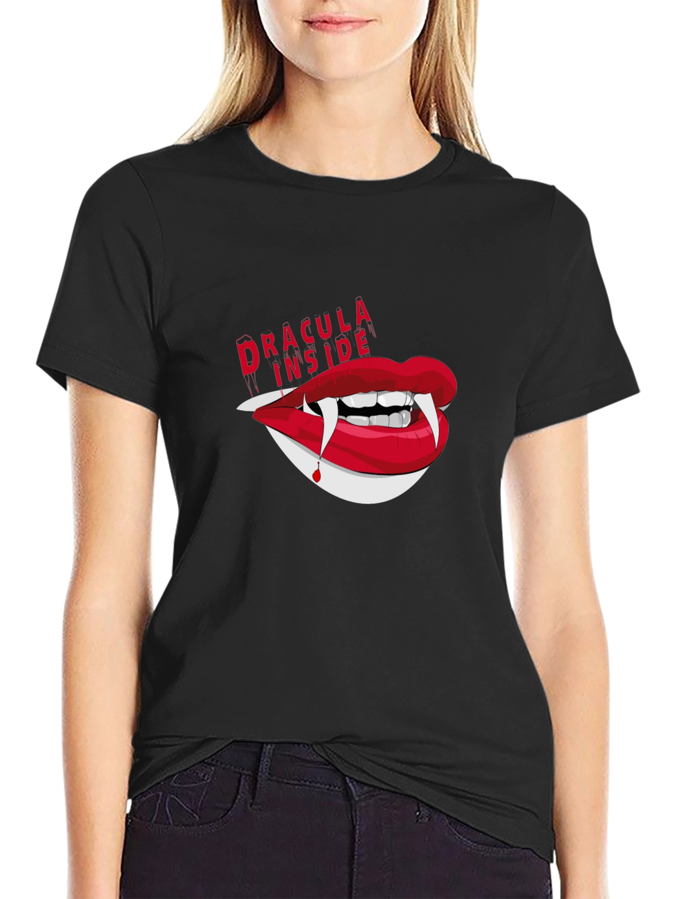 Dracula Inside Graphic Tee - Unisex Black T-Shirt