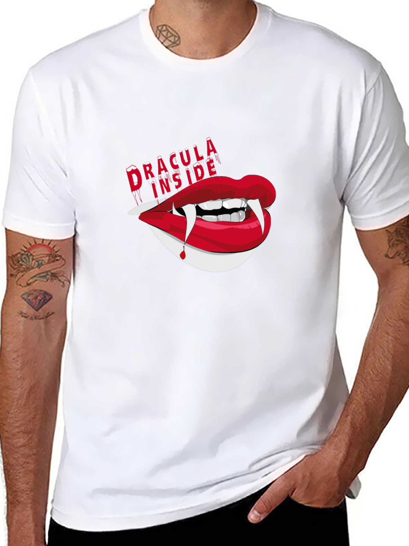 Dracula Inside Graphic Tee - Unisex Black T-Shirt