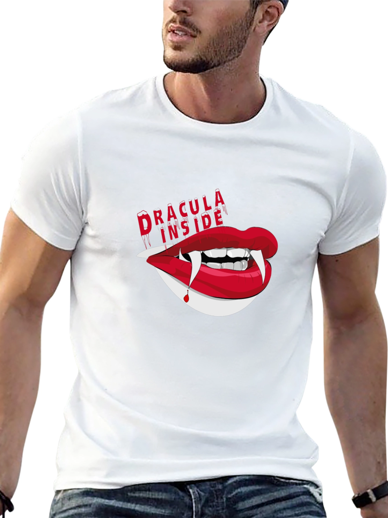 Dracula Inside Graphic Tee - Unisex Black T-Shirt