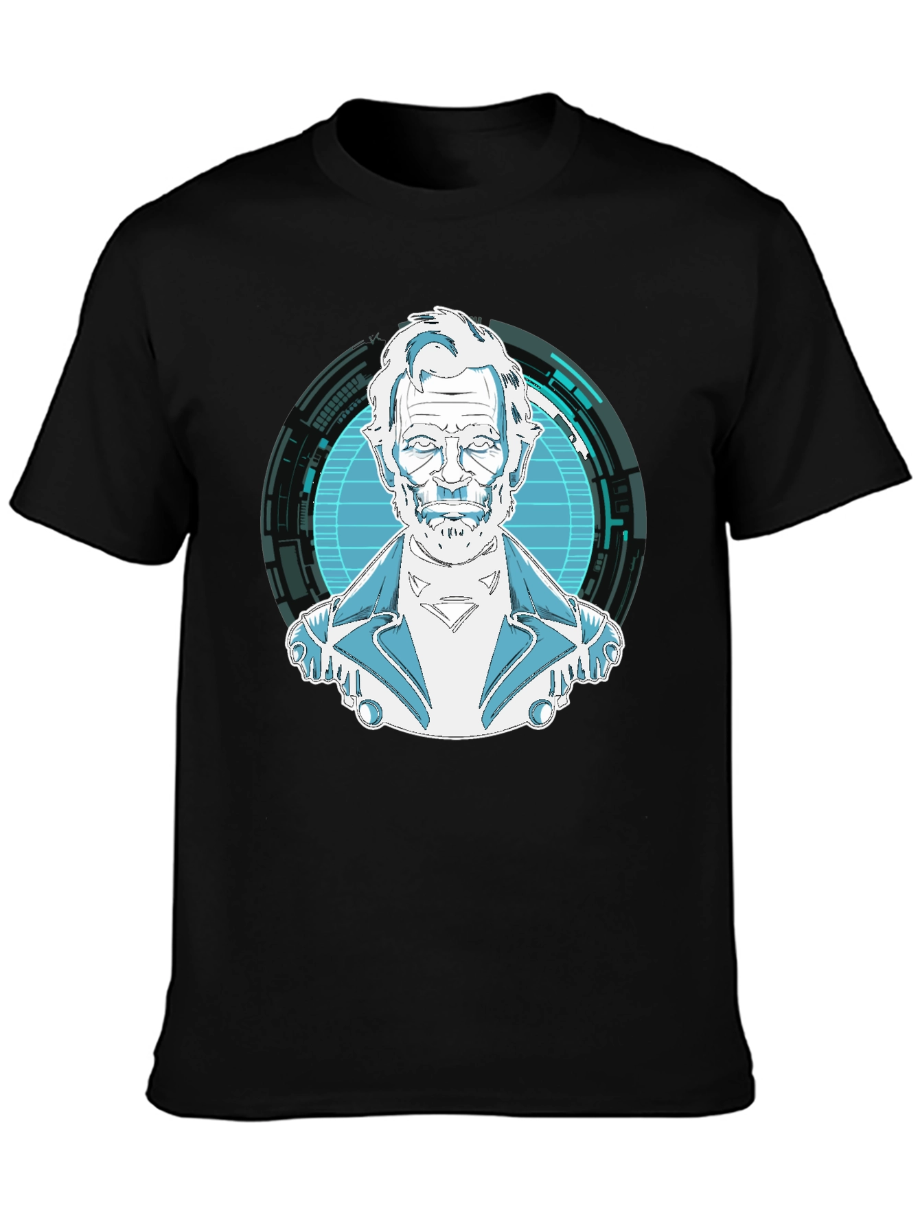 Sci-Fi Character Graphic Black T-Shirt