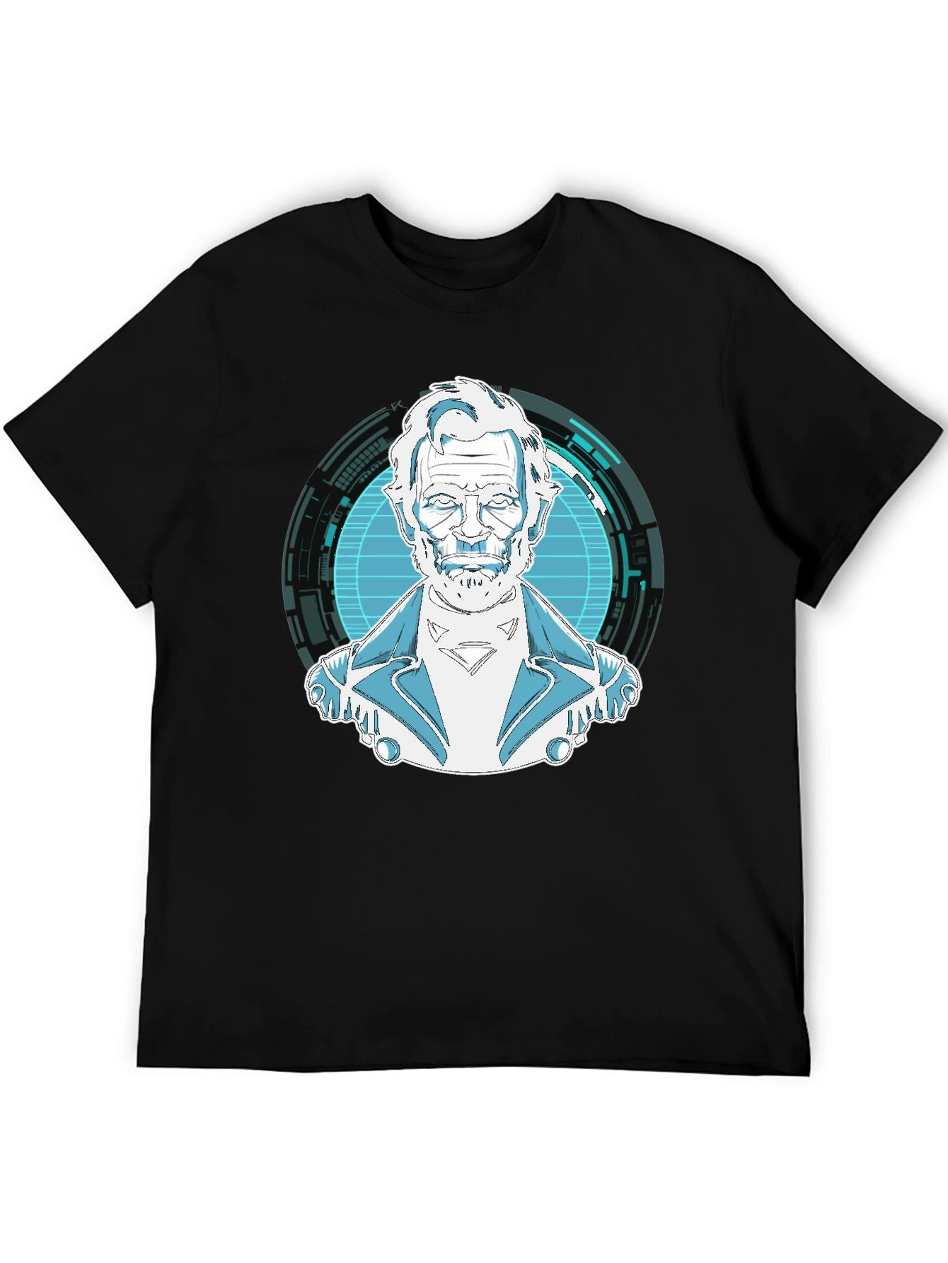 Sci-Fi Character Graphic Black T-Shirt