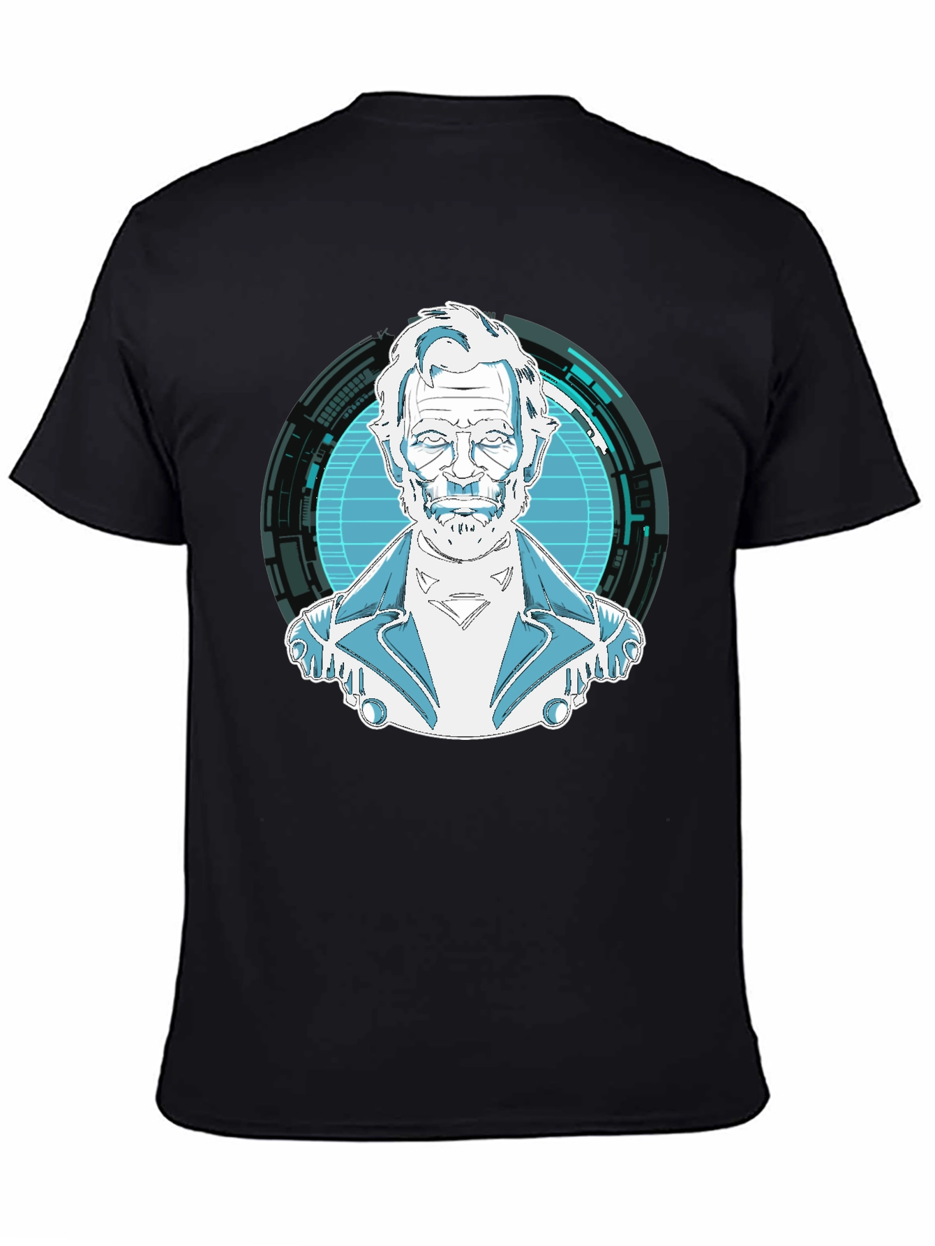 Sci-Fi Character Graphic Black T-Shirt