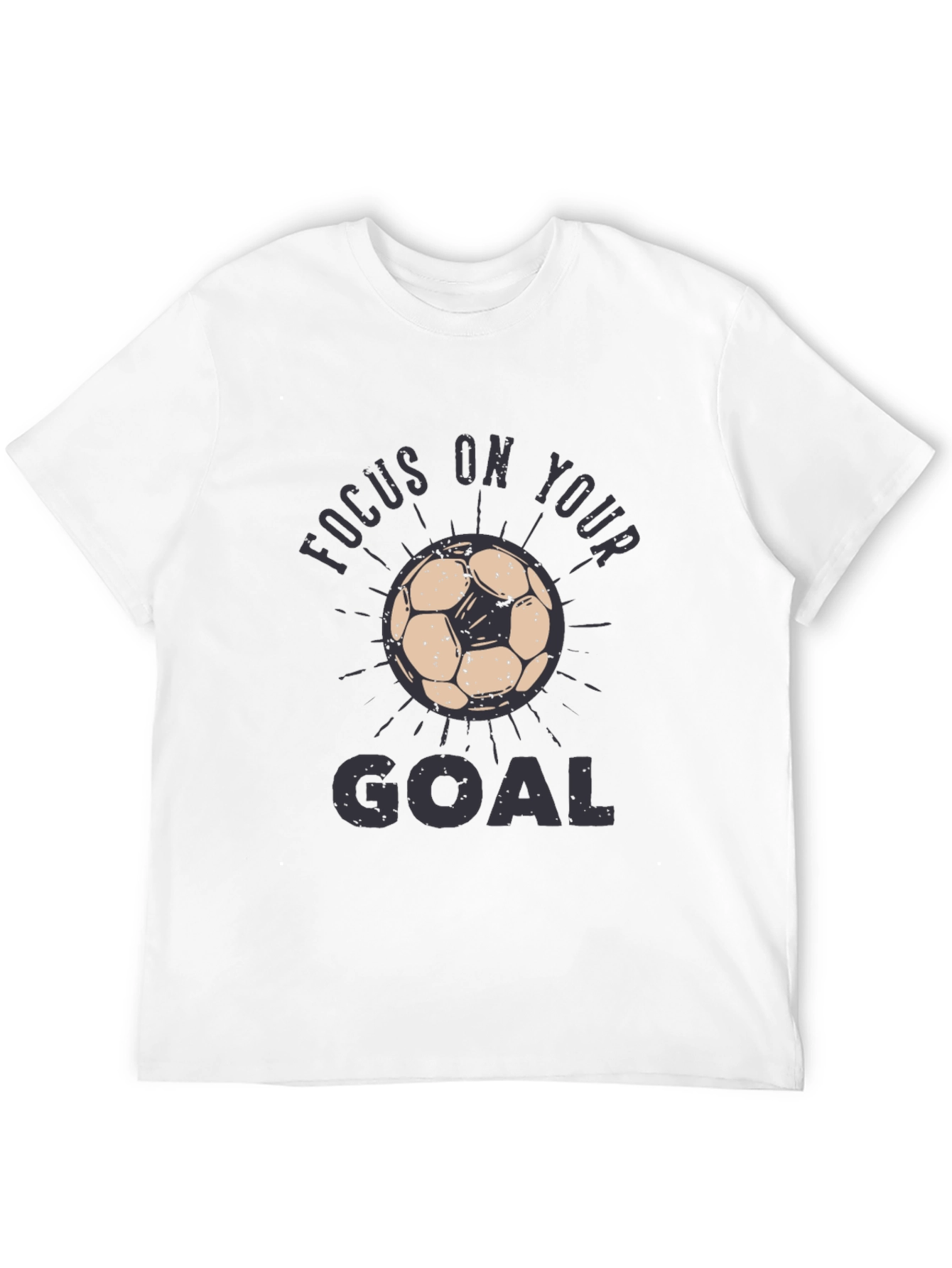 Focus On Your Goal Black Graphic Tee