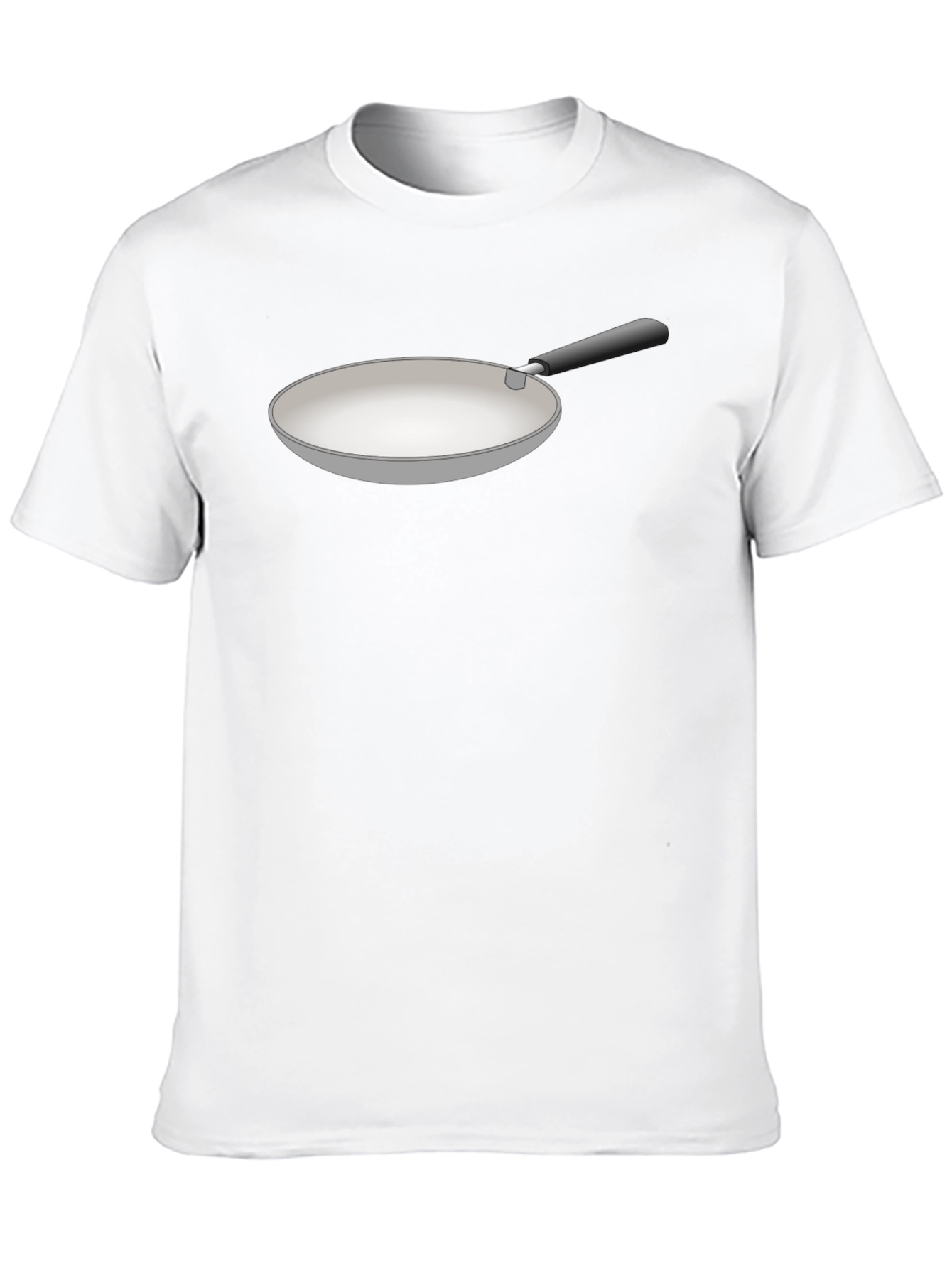Funny Fry Pan Graphic Black T-Shirt