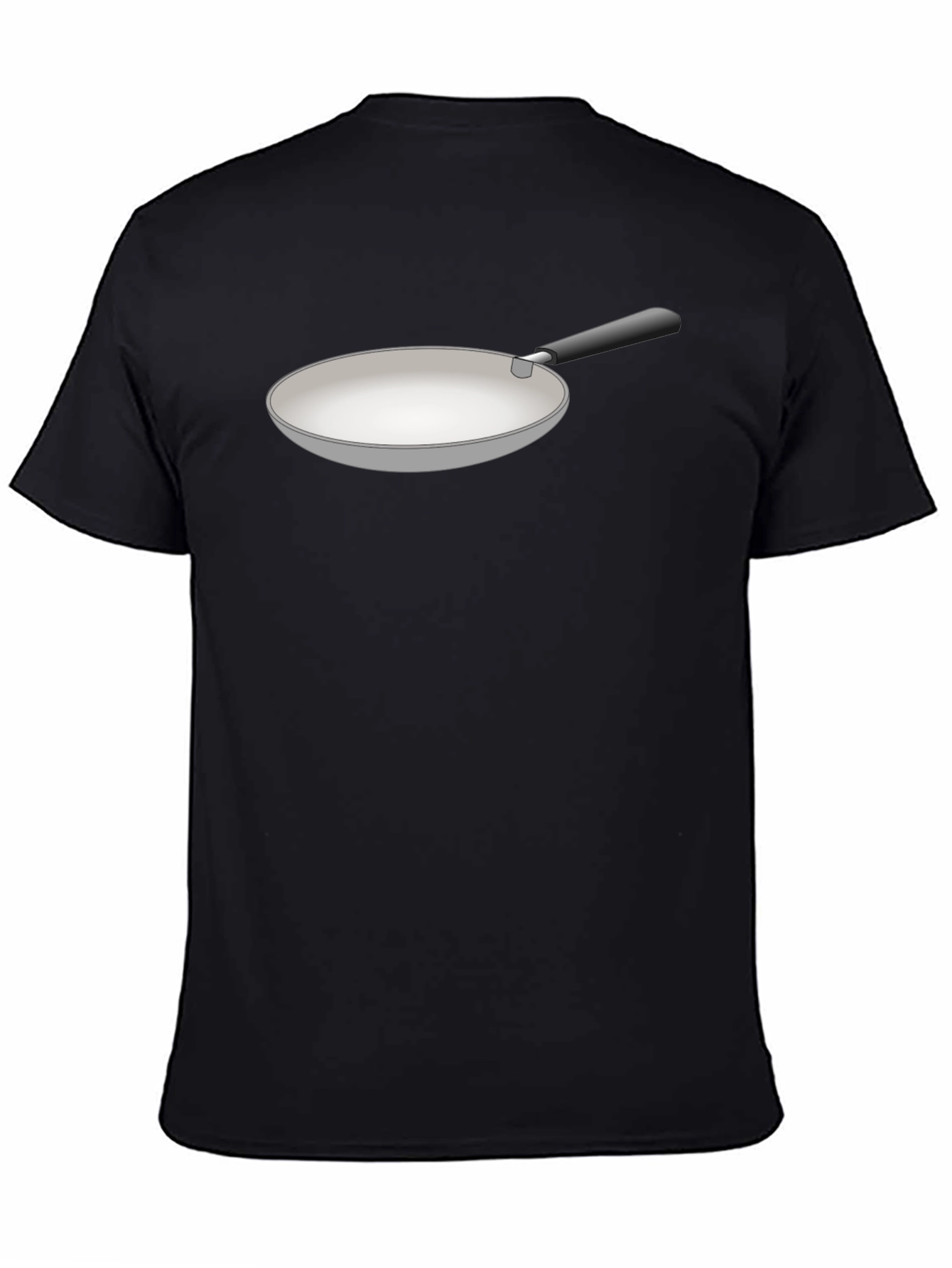 Funny Fry Pan Graphic Black T-Shirt