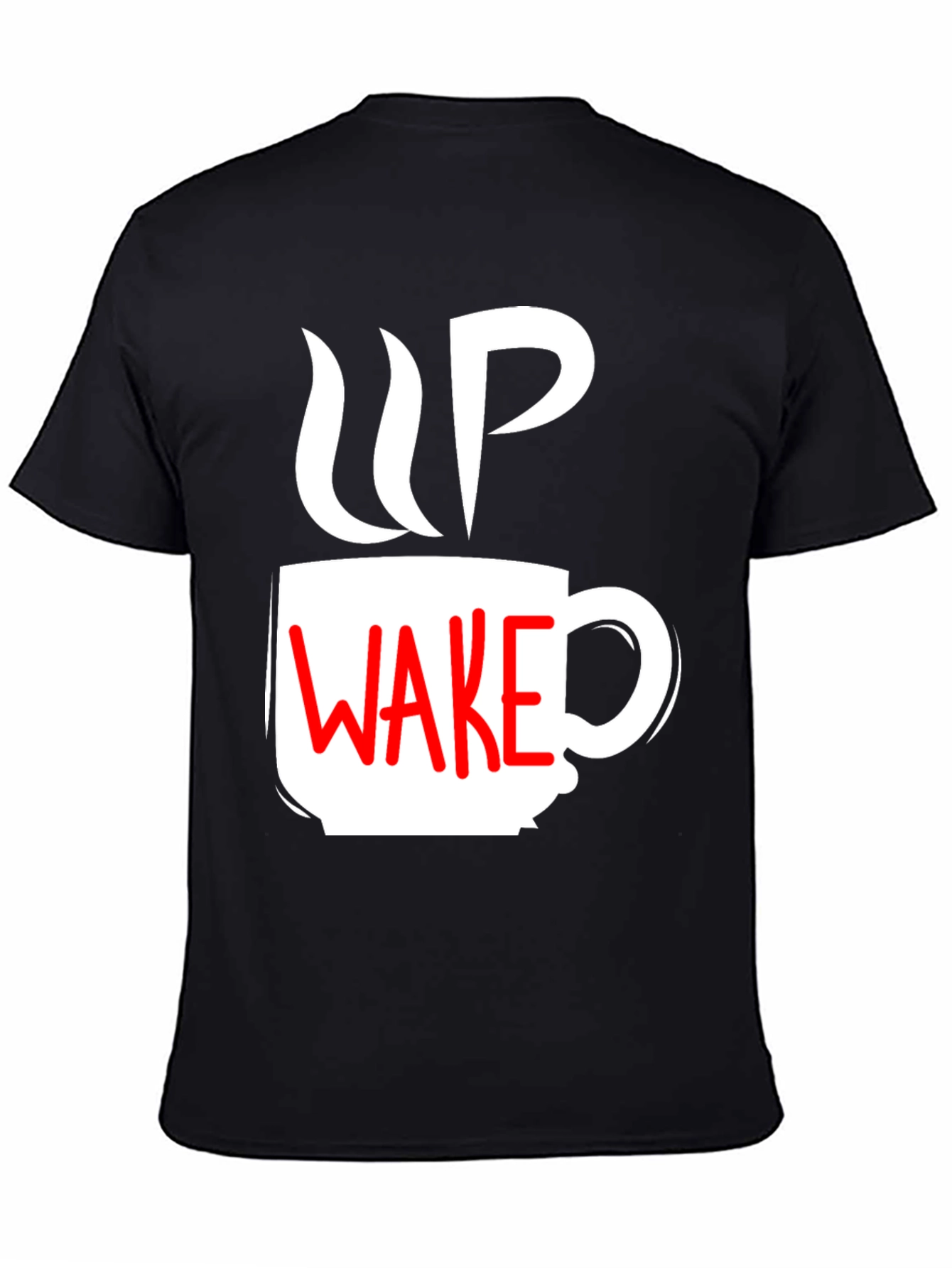 Wake Up Coffee Graphic Tee - Black