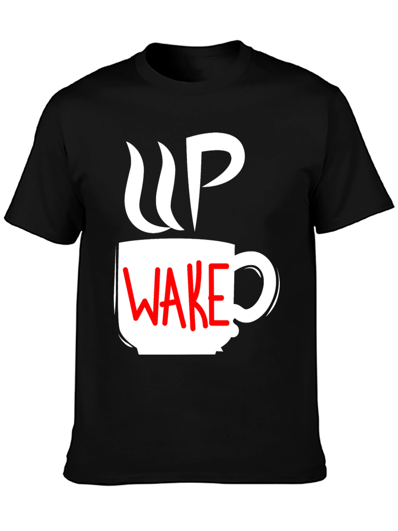 Wake Up Coffee Graphic Tee - Black