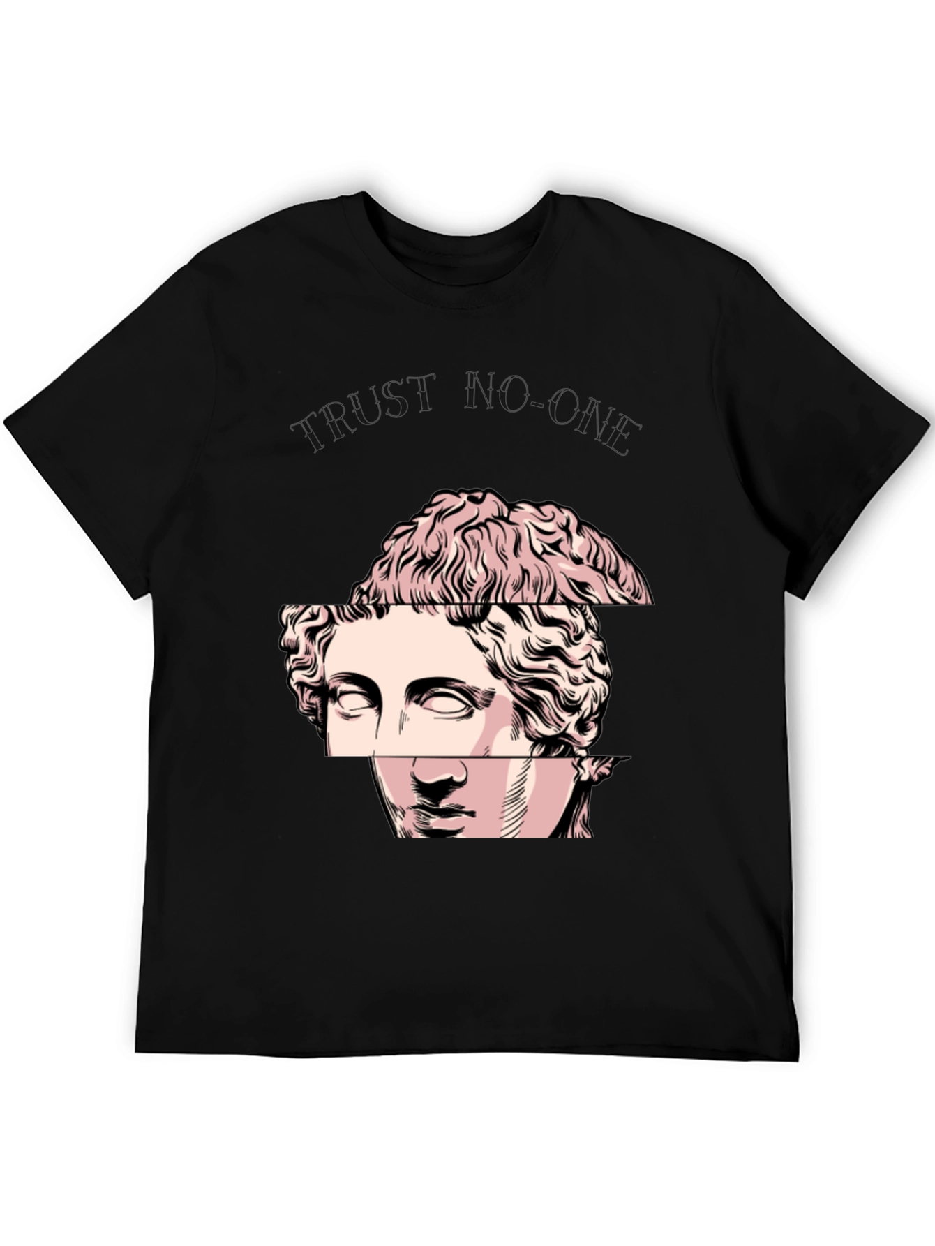 Abstract Statue Graphic Tee - Modern Art Shirt