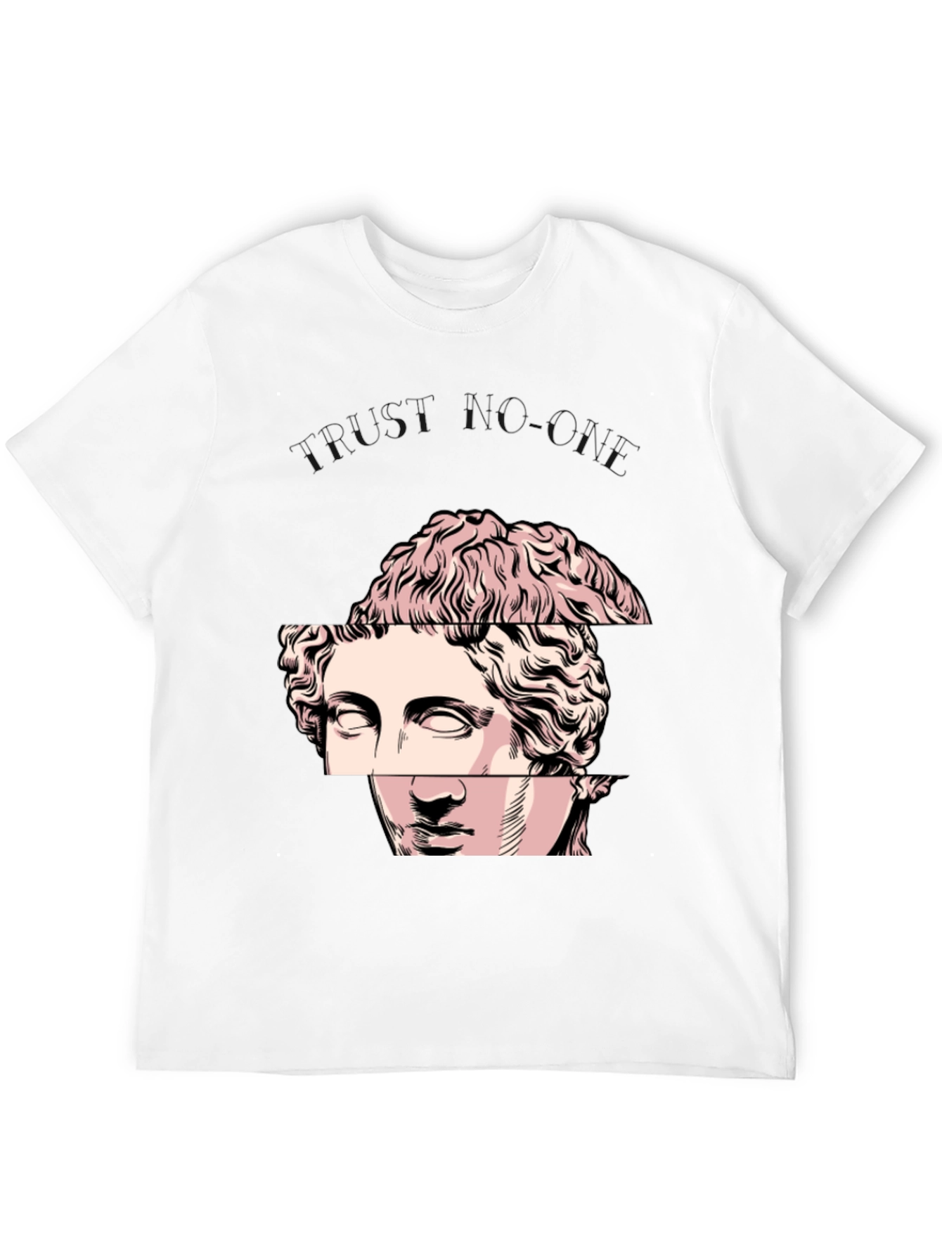 Abstract Statue Graphic Tee - Modern Art Shirt