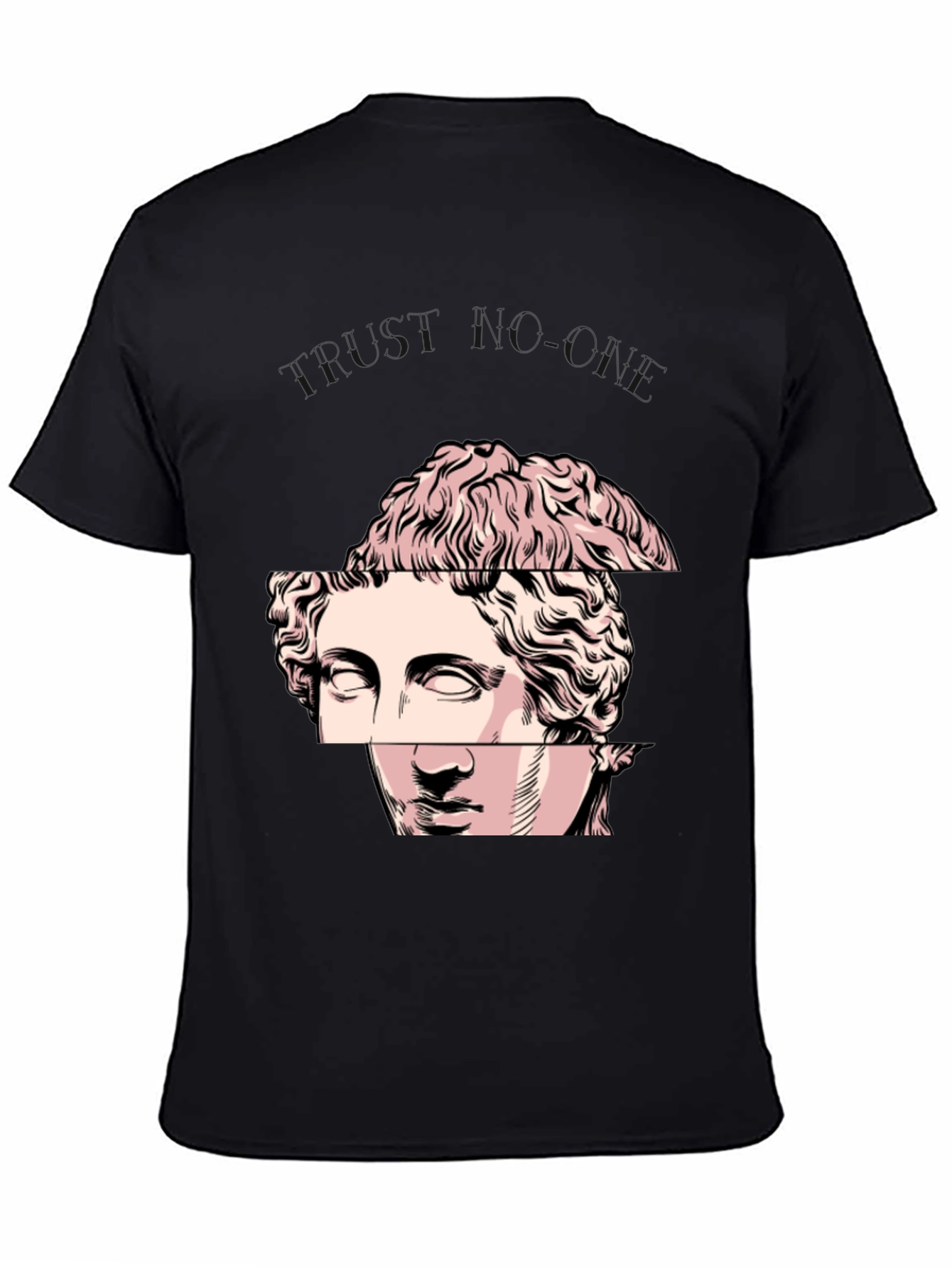 Abstract Statue Graphic Tee - Modern Art Shirt