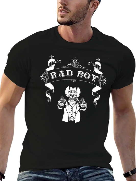 Bad Boy Skull Cowboy Graphic Tee