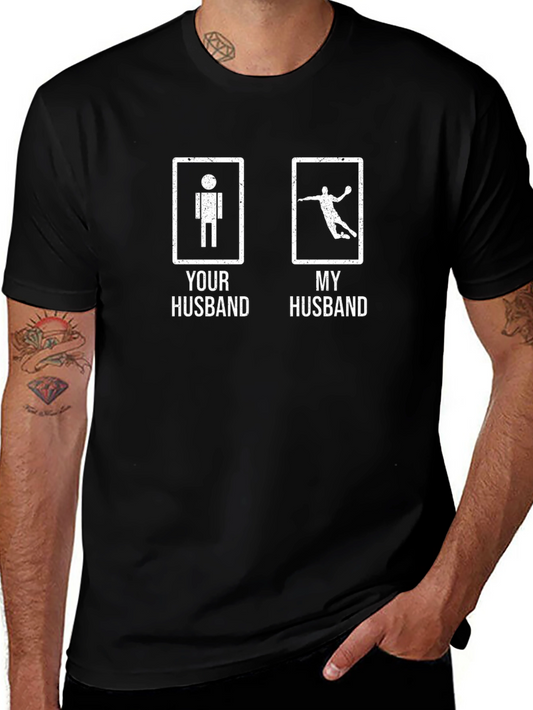 Funny Handball Husband Graphic T-Shirt