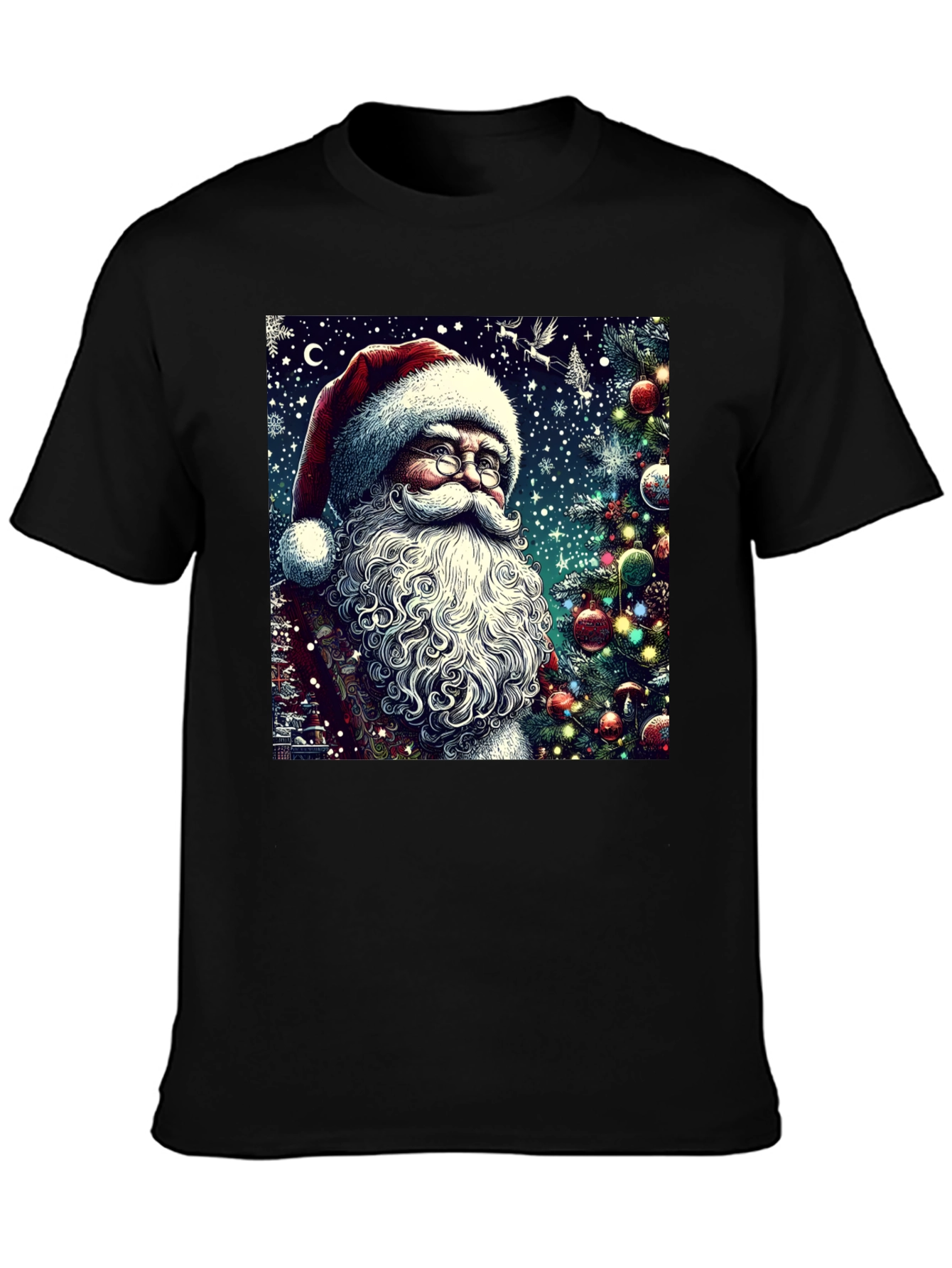 Festive Santa Claus Graphic Tee