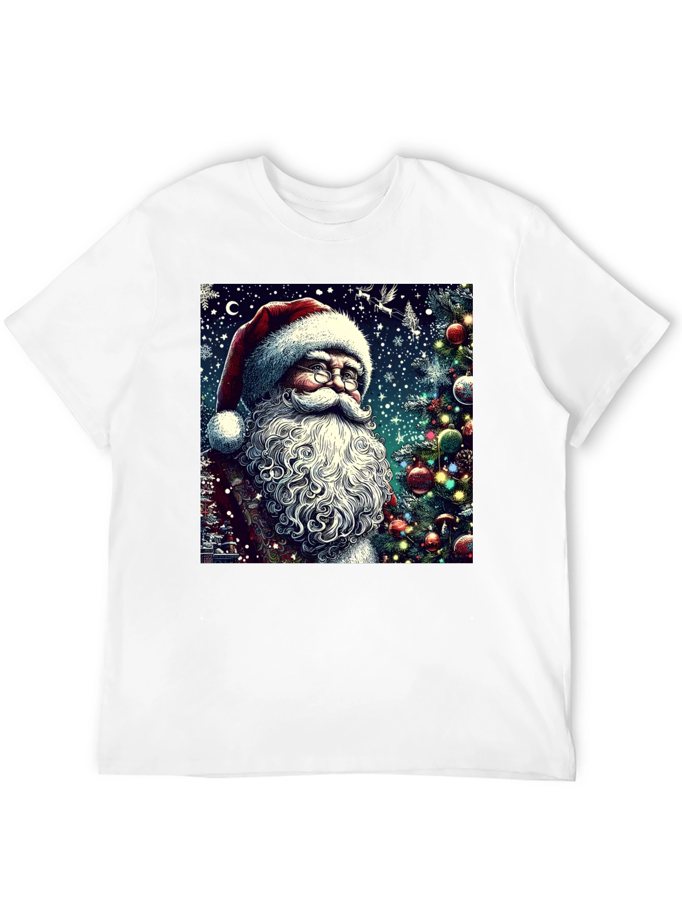 Festive Santa Claus Graphic Tee