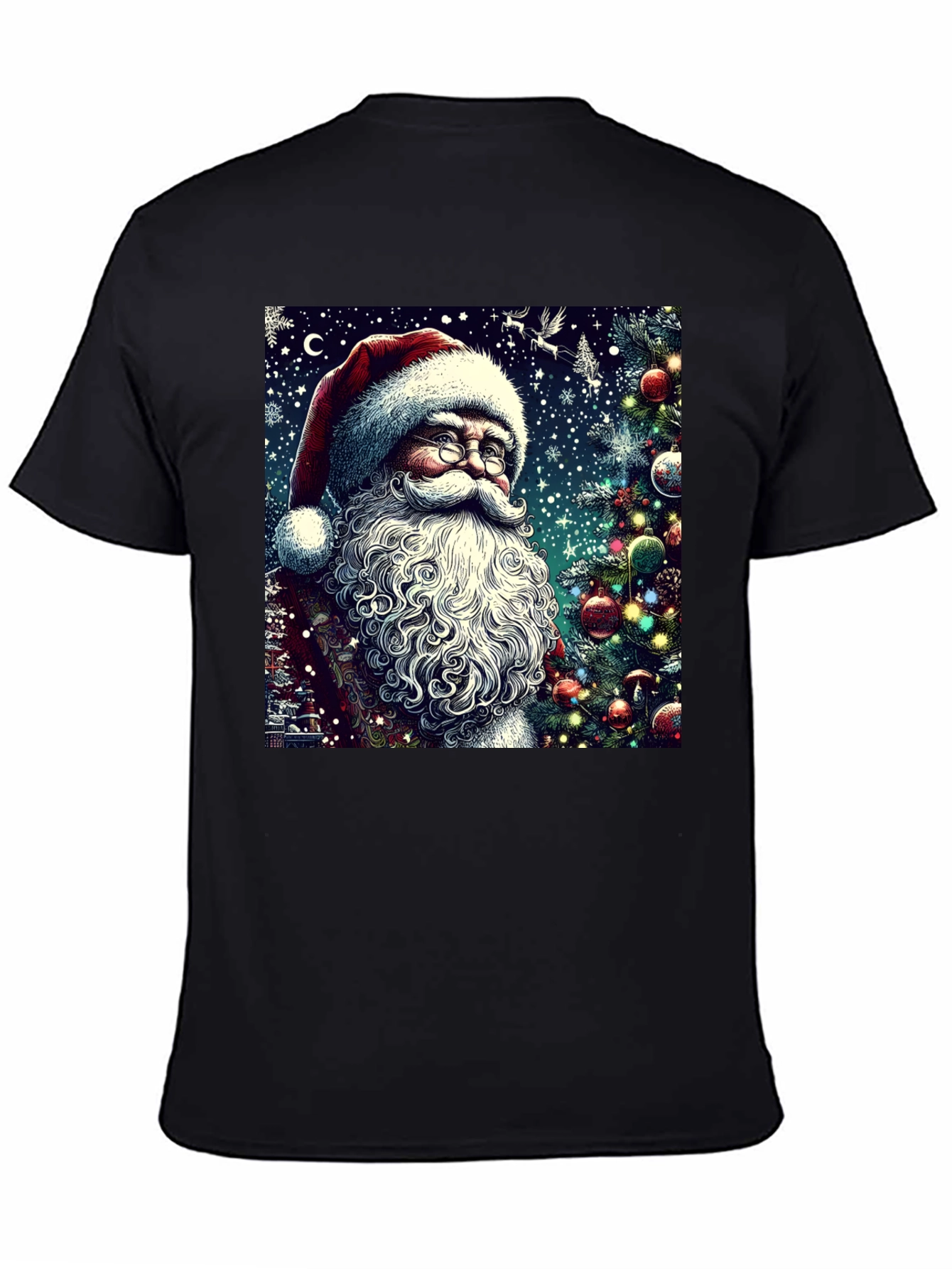 Festive Santa Claus Graphic Tee