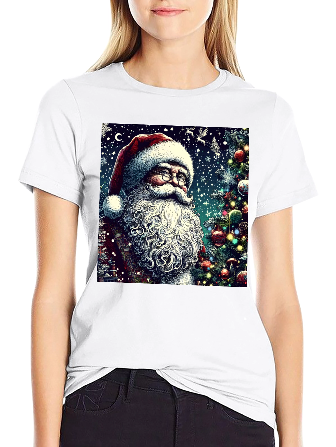 Festive Santa Claus Graphic Tee