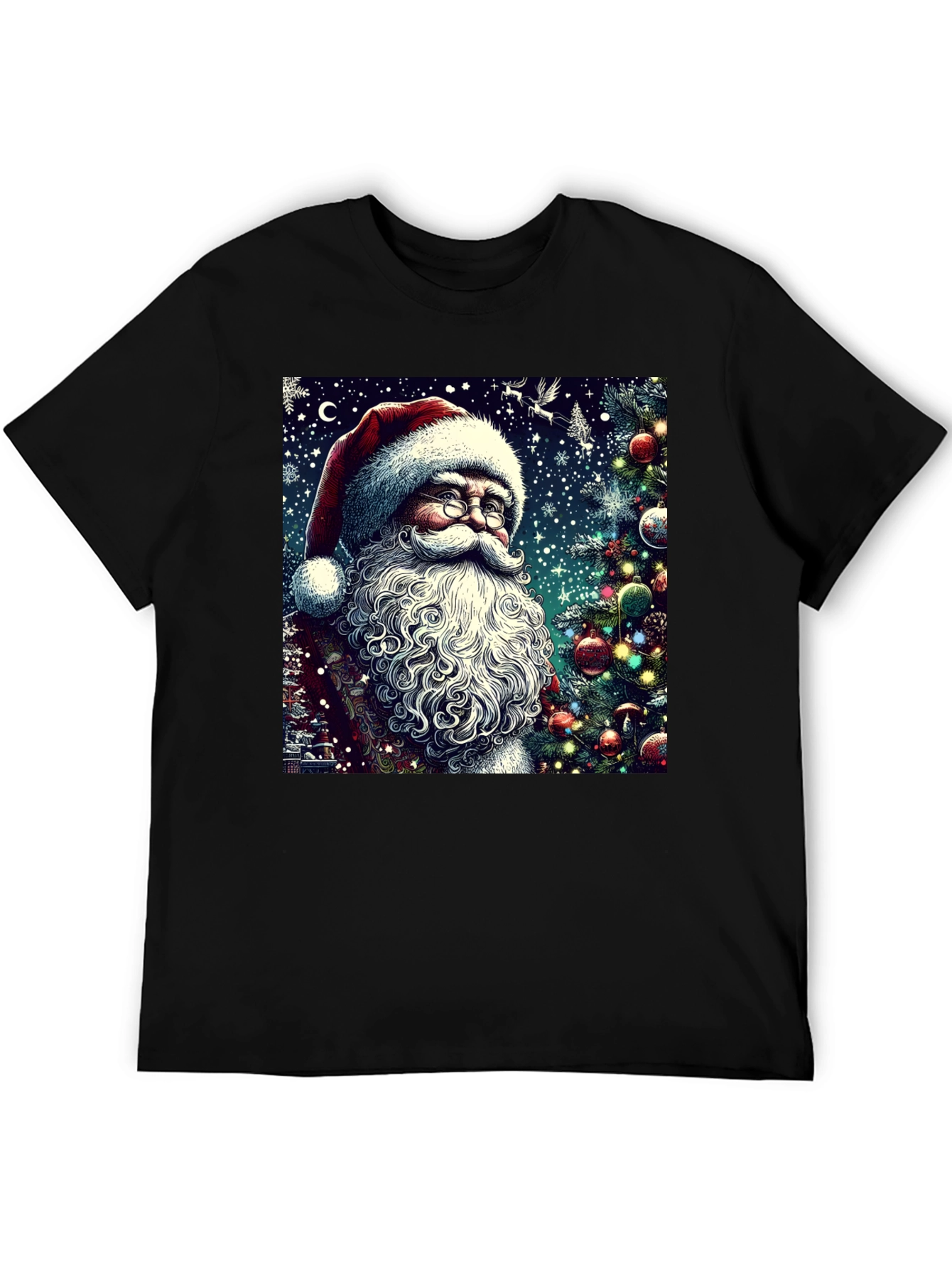 Festive Santa Claus Graphic Tee
