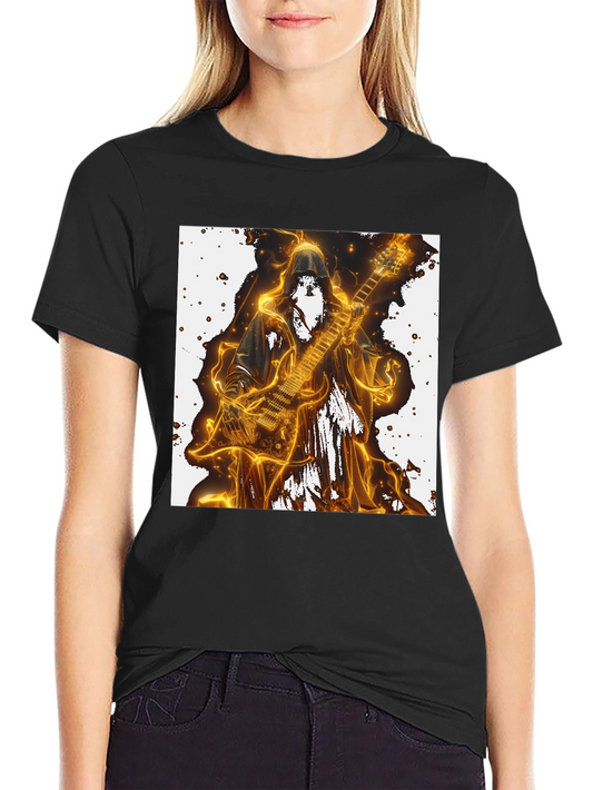 Grim Reaper Guitarist Graphic Tee - Black
