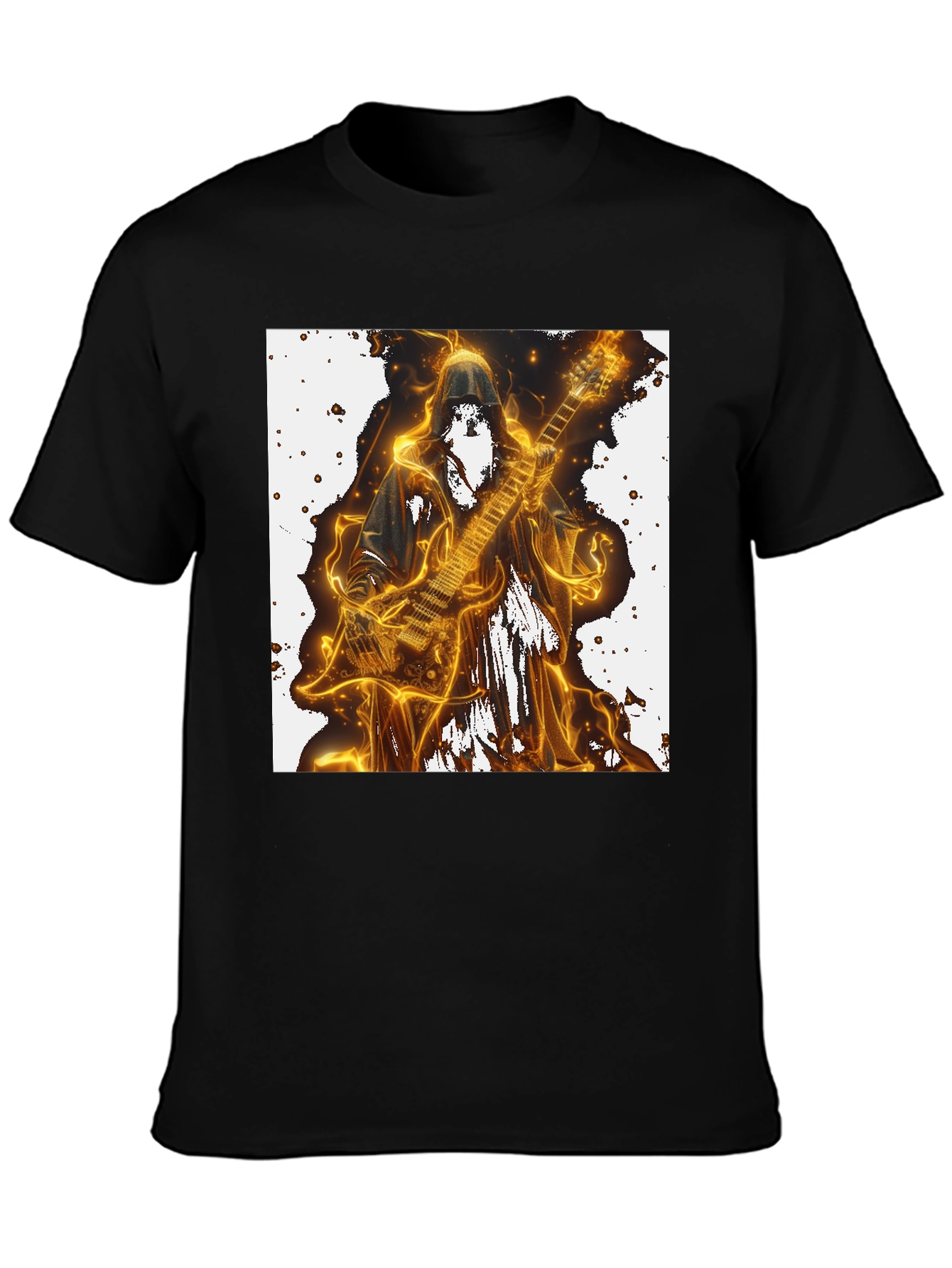 Grim Reaper Guitarist Graphic Tee - Black