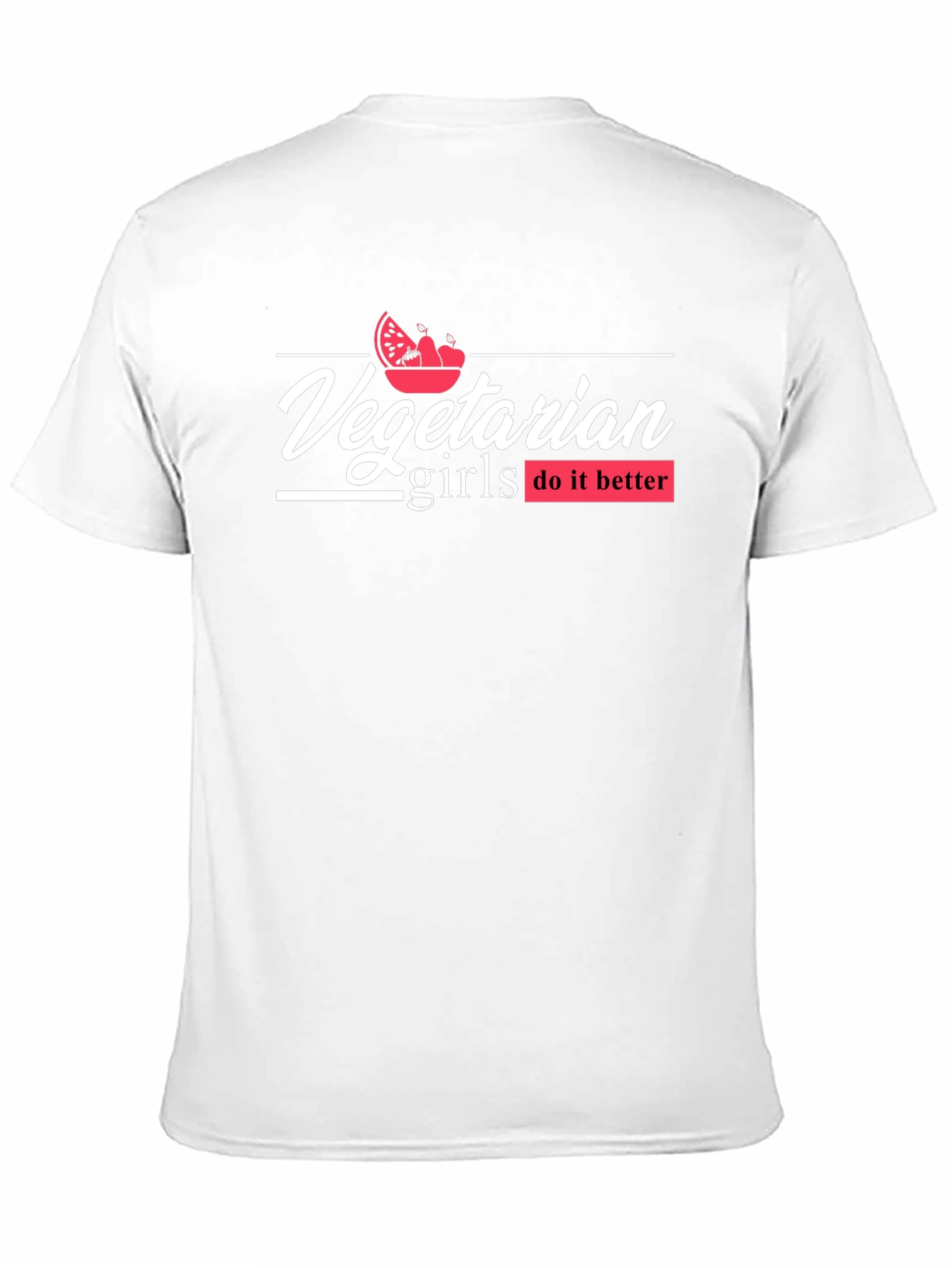 Vegetarian Girls T-Shirt - Black