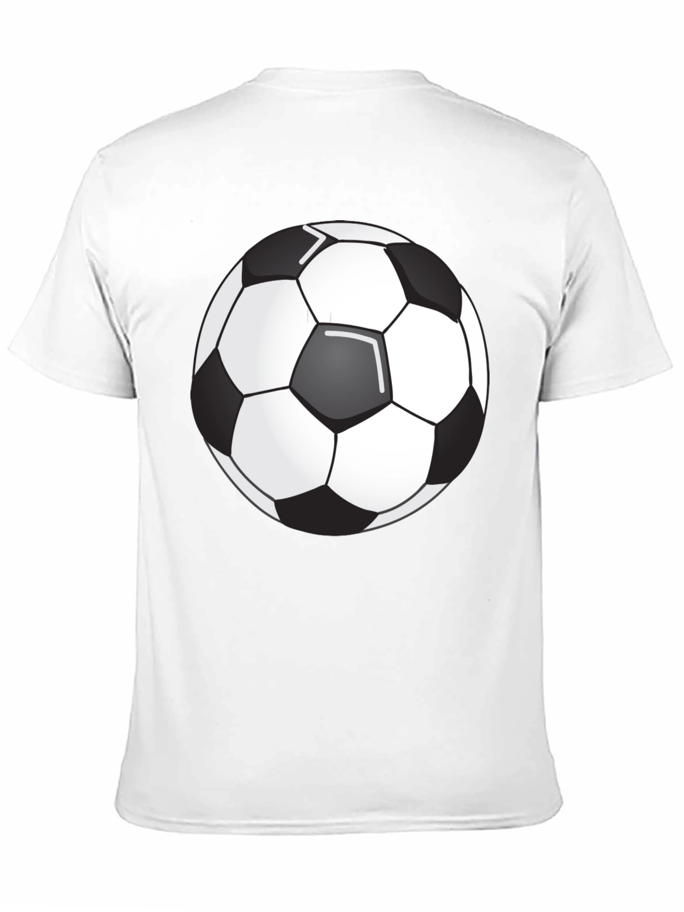 Soccer Ball Graphic Tee - Black Cotton Blend T-Shirt