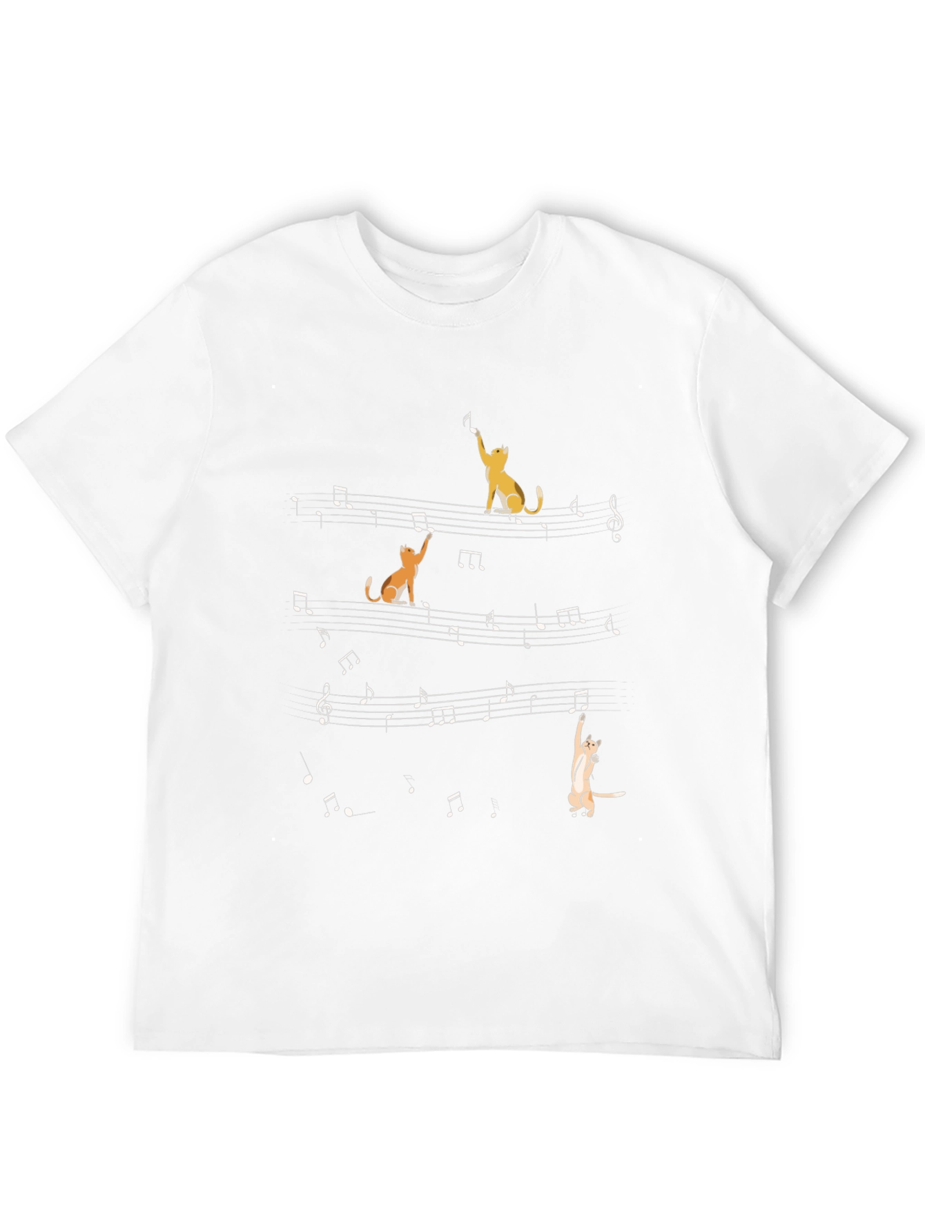 Musical Cats T-Shirt - Black Cotton Tee