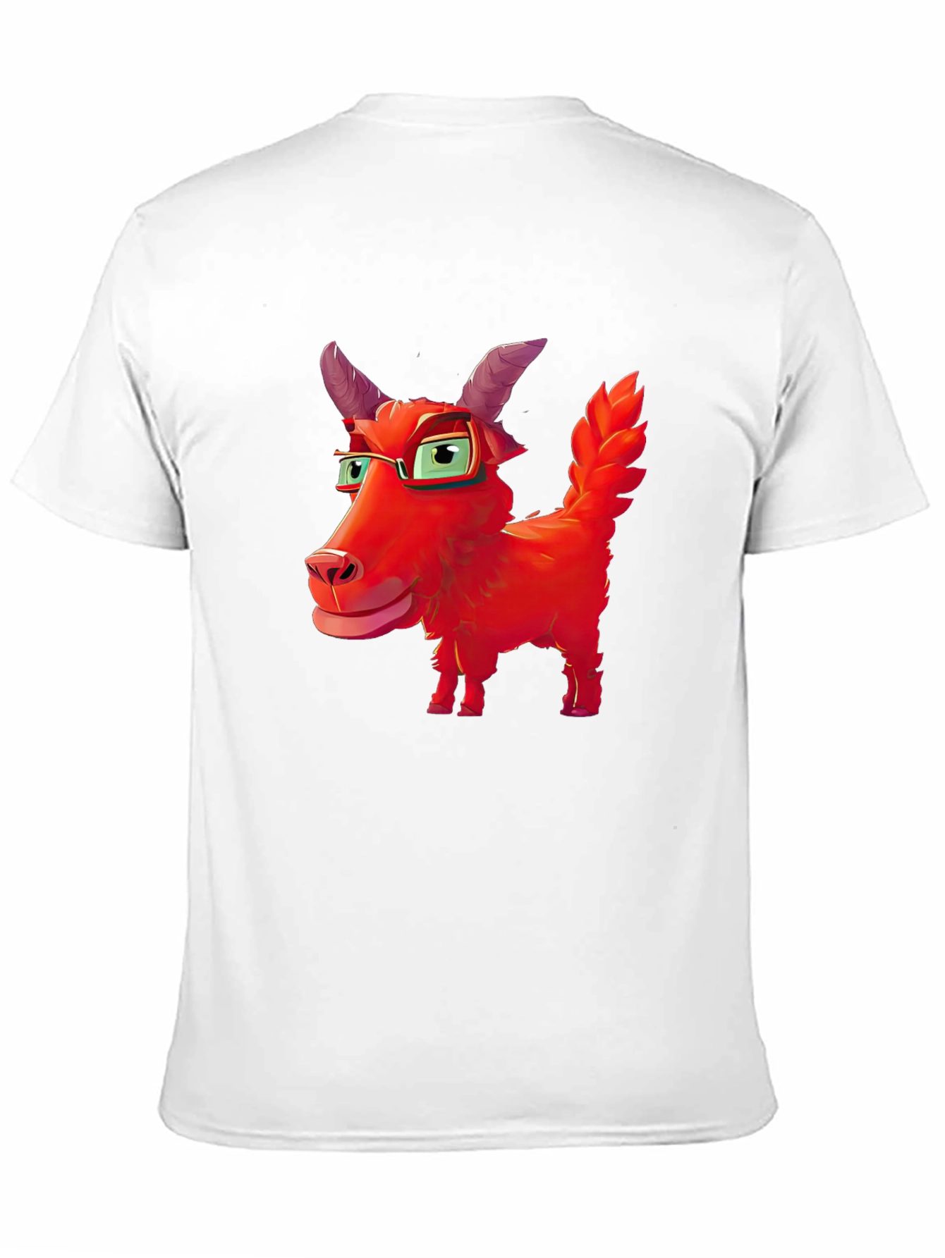 Red Goat Cartoon Graphic Tee