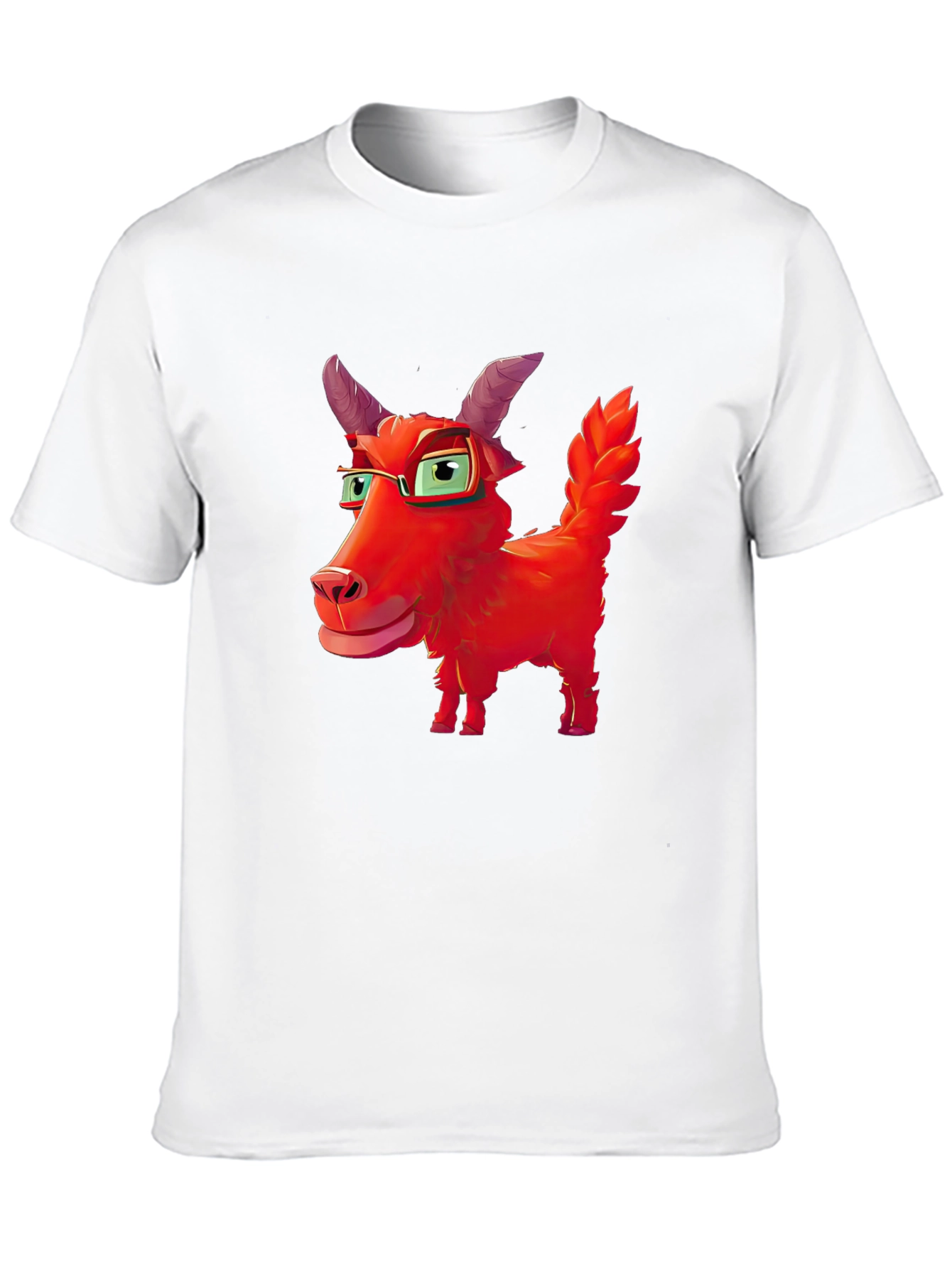 Red Goat Cartoon Graphic Tee