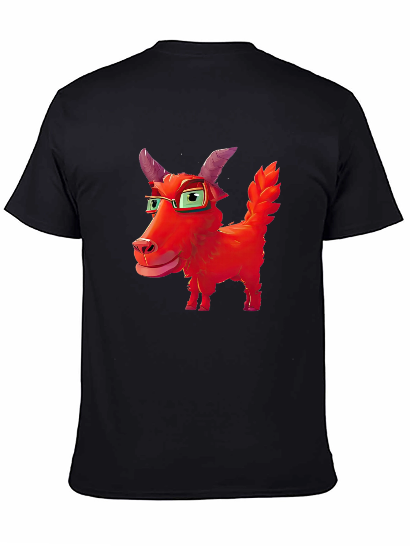 Red Goat Cartoon Graphic Tee