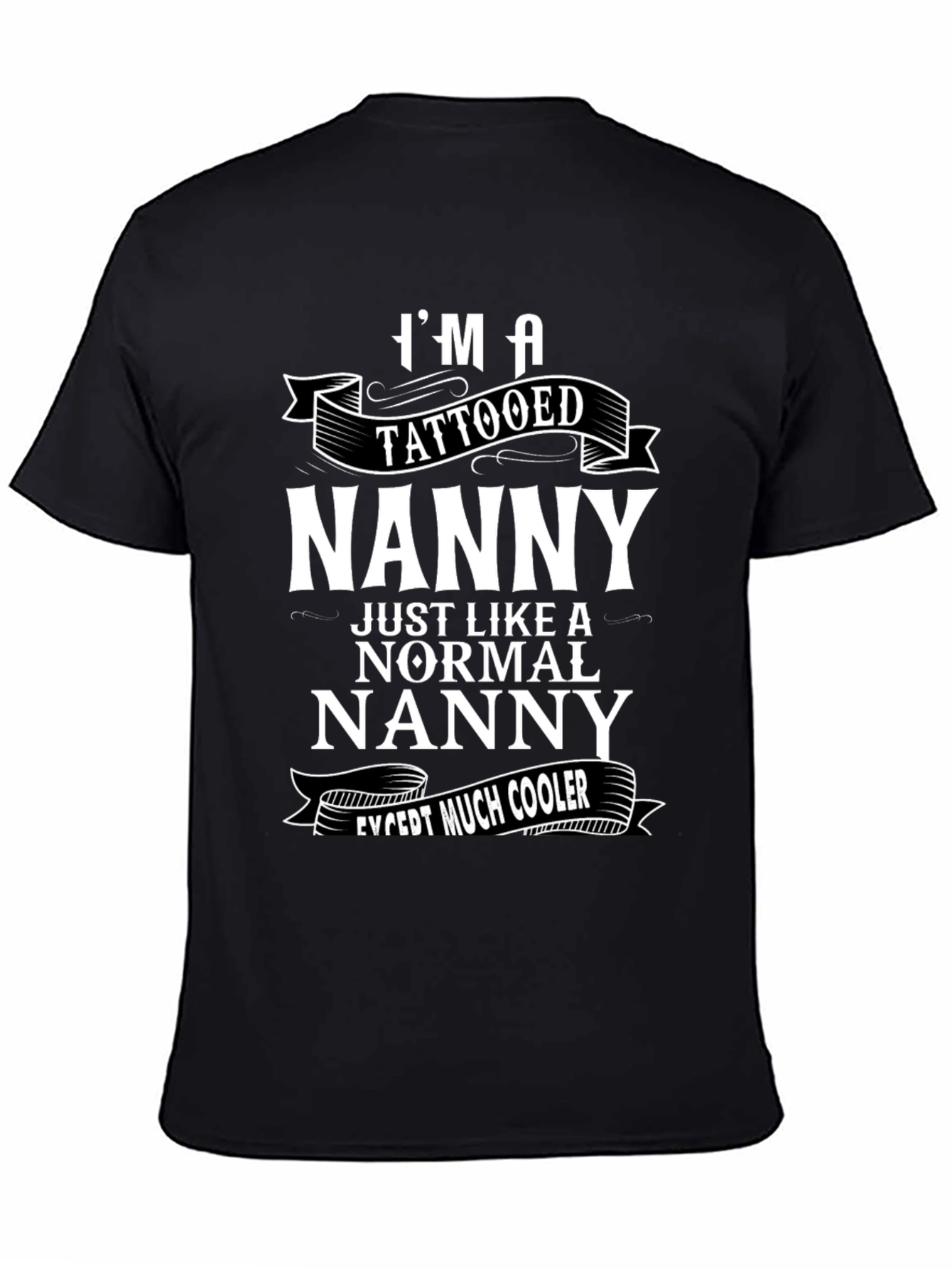 Tattooed Nanny Graphic Tee - Cool Nanny Shirt