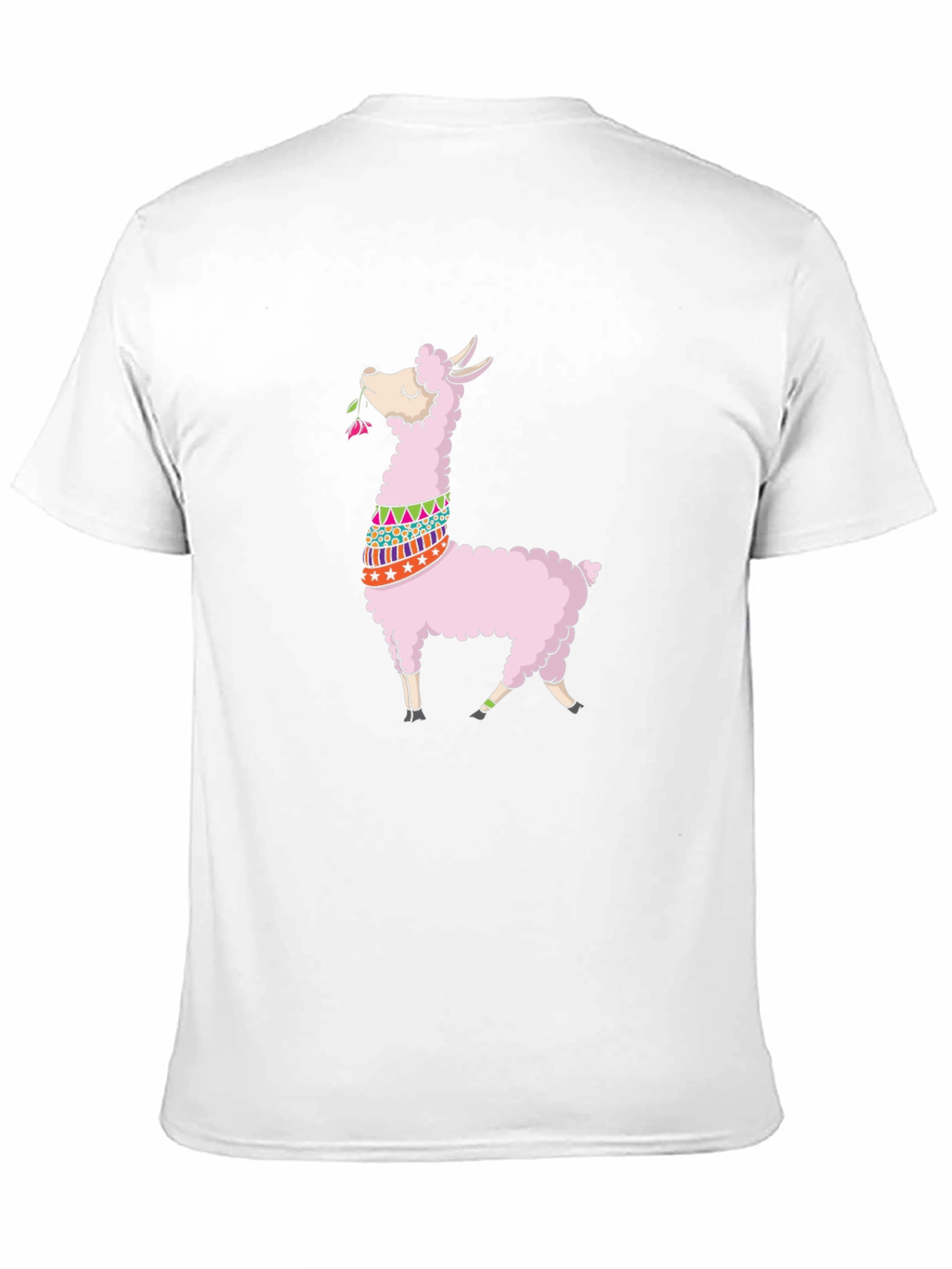Llama Graphic Tee - Black Cotton T-Shirt