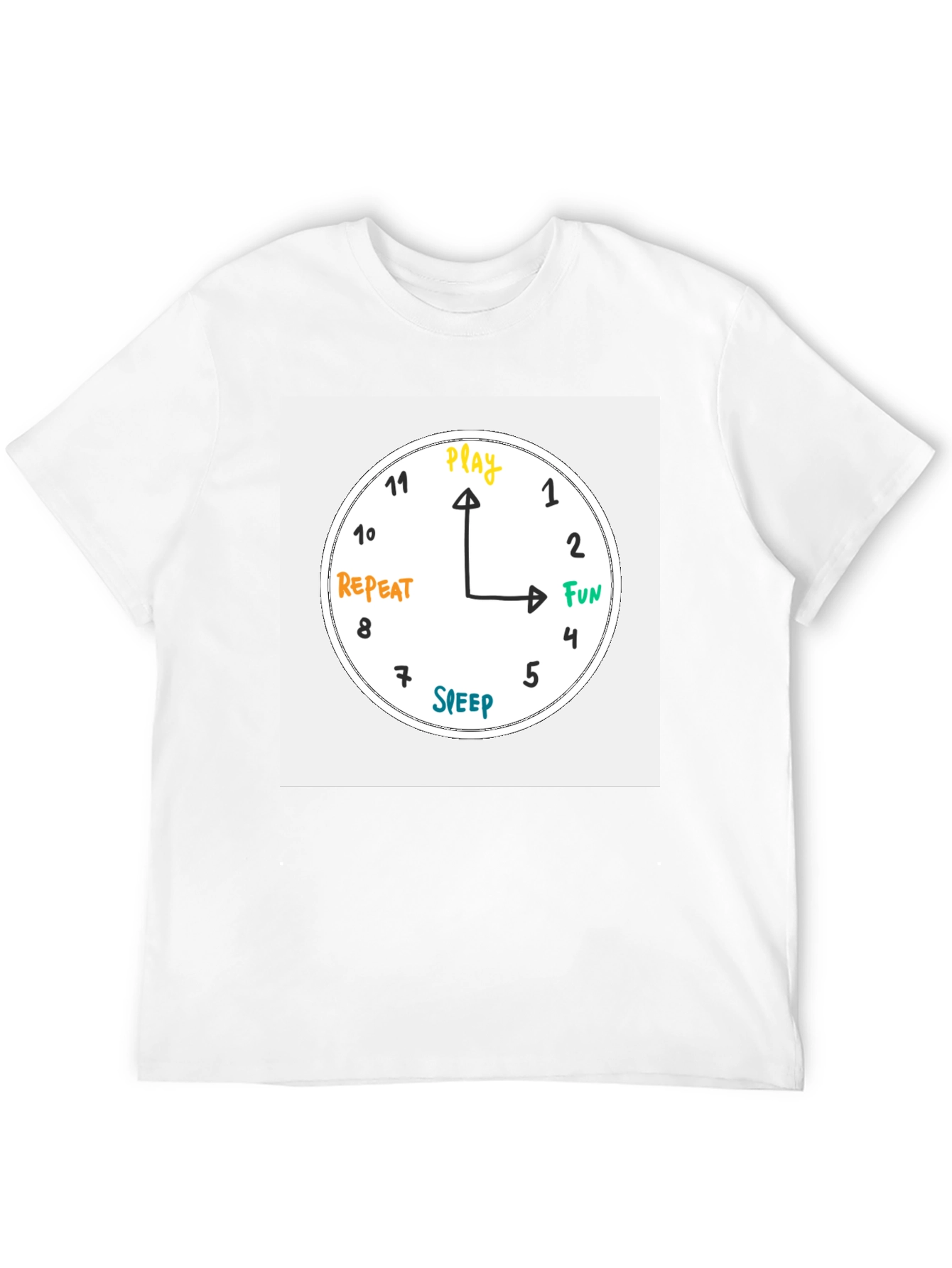 Play Time Clock Graphic T-Shirt