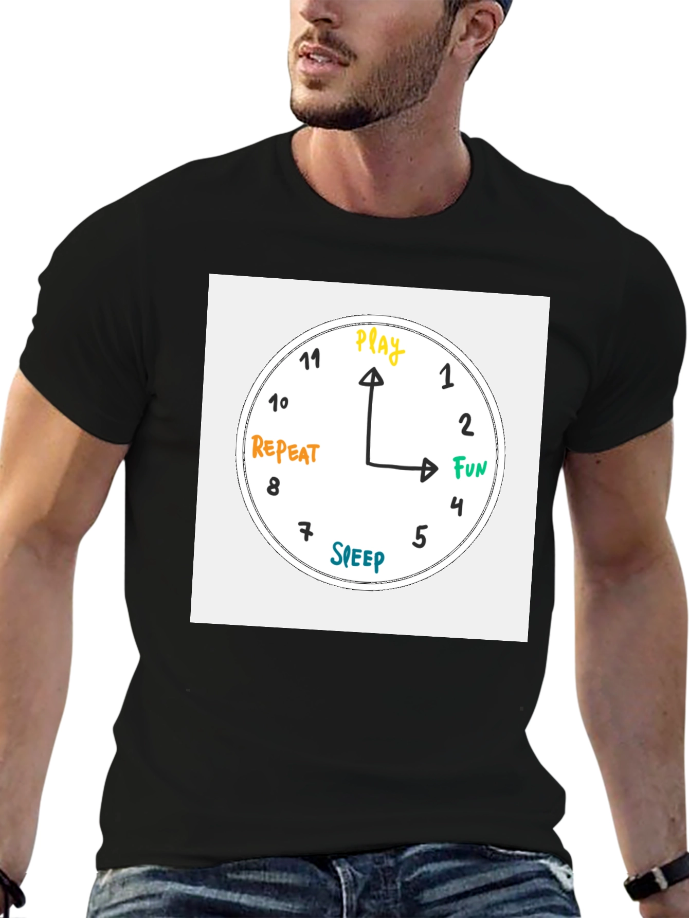 Play Time Clock Graphic T-Shirt