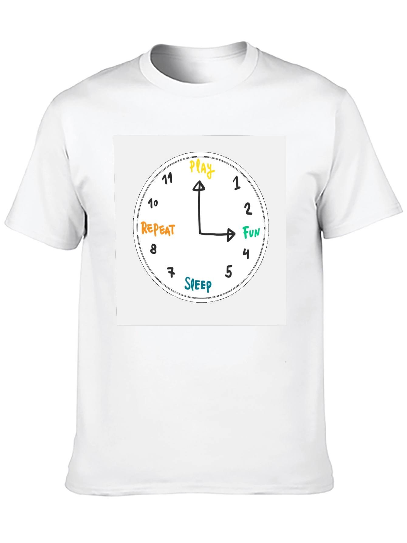Play Time Clock Graphic T-Shirt
