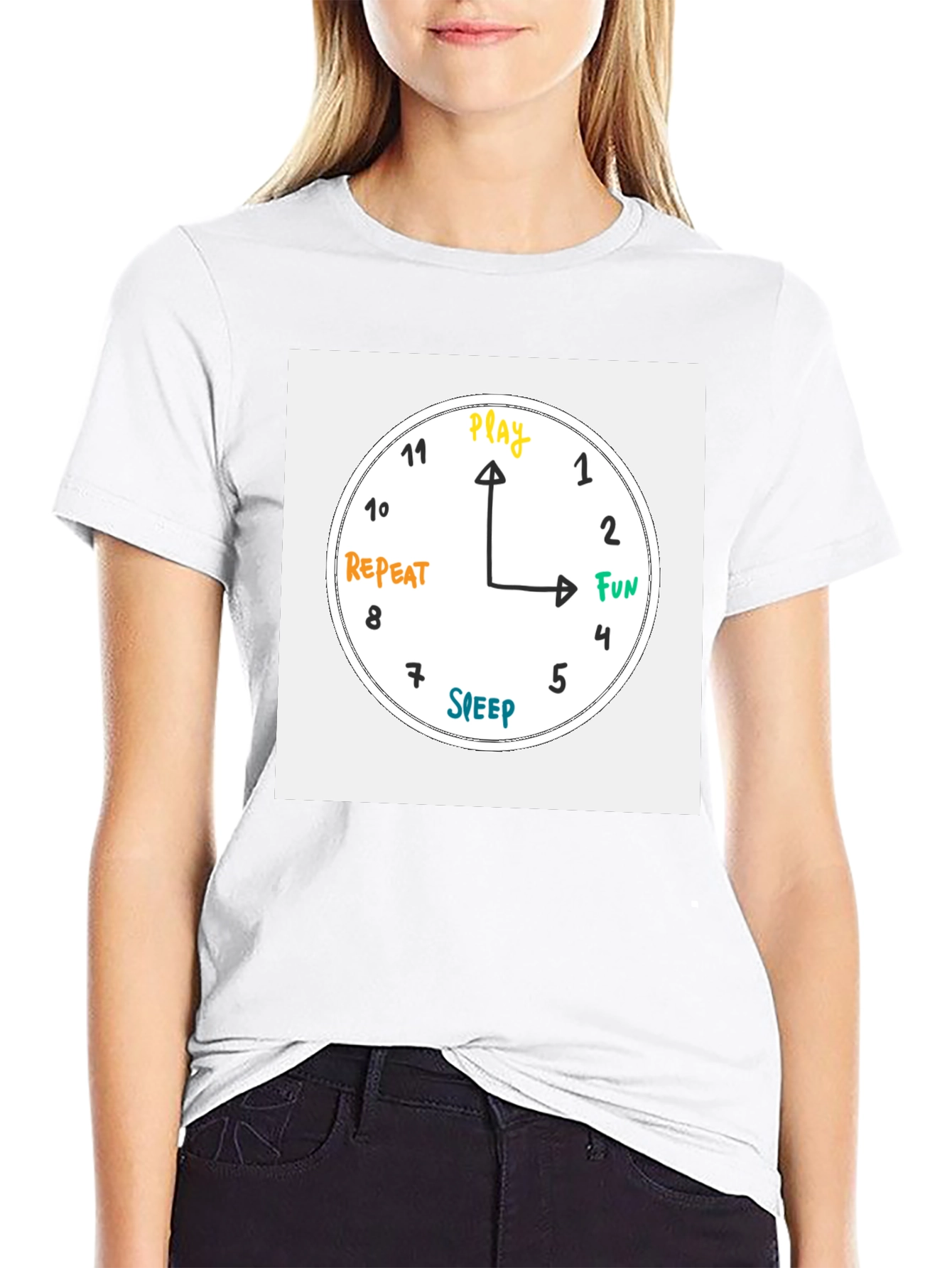 Play Time Clock Graphic T-Shirt