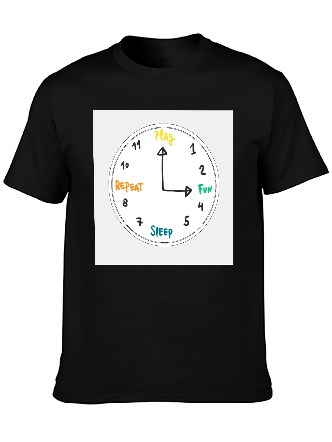 Play Time Clock Graphic T-Shirt