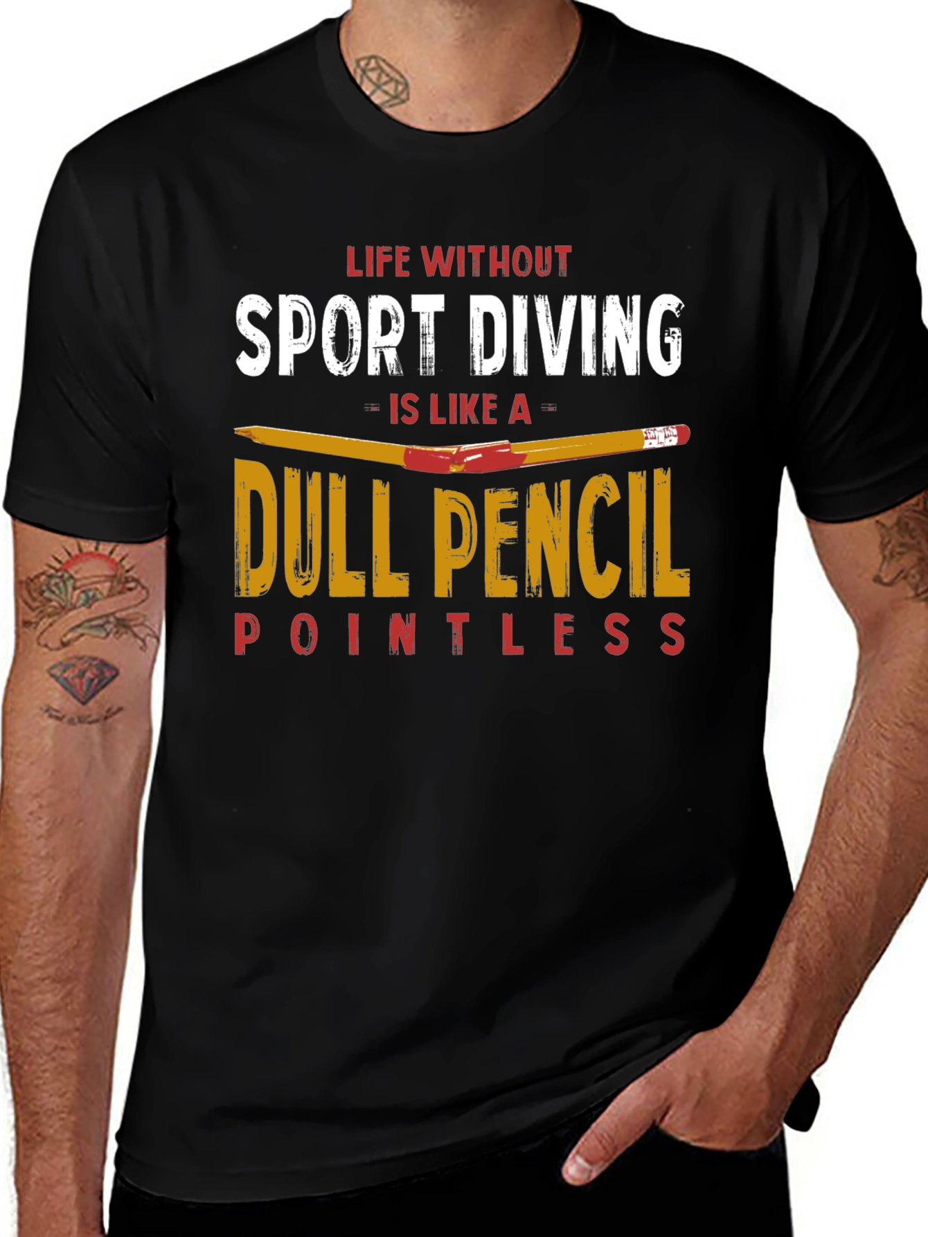 Sport Diving T-Shirt - Dull Pencil