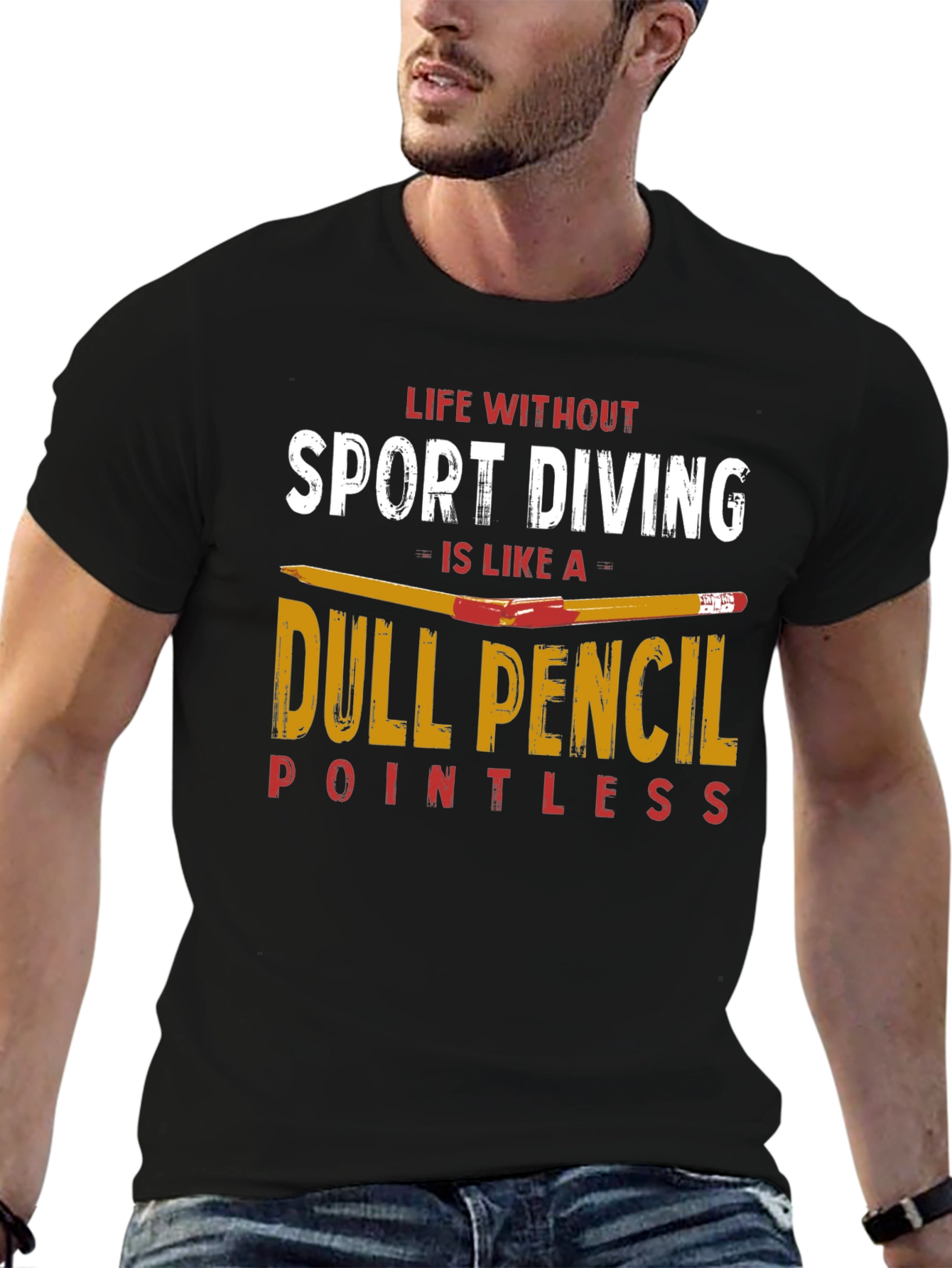 Sport Diving T-Shirt - Dull Pencil